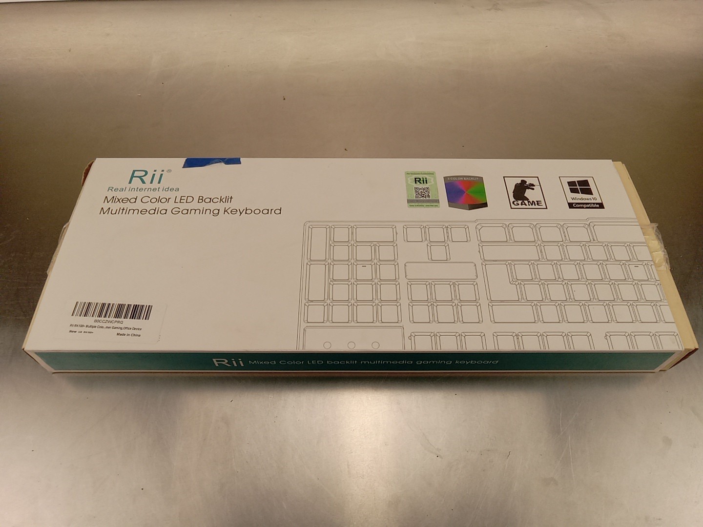 Rii RK100+ (8541666786) Rainbow LED Backlit Wired Gaming Keyboard