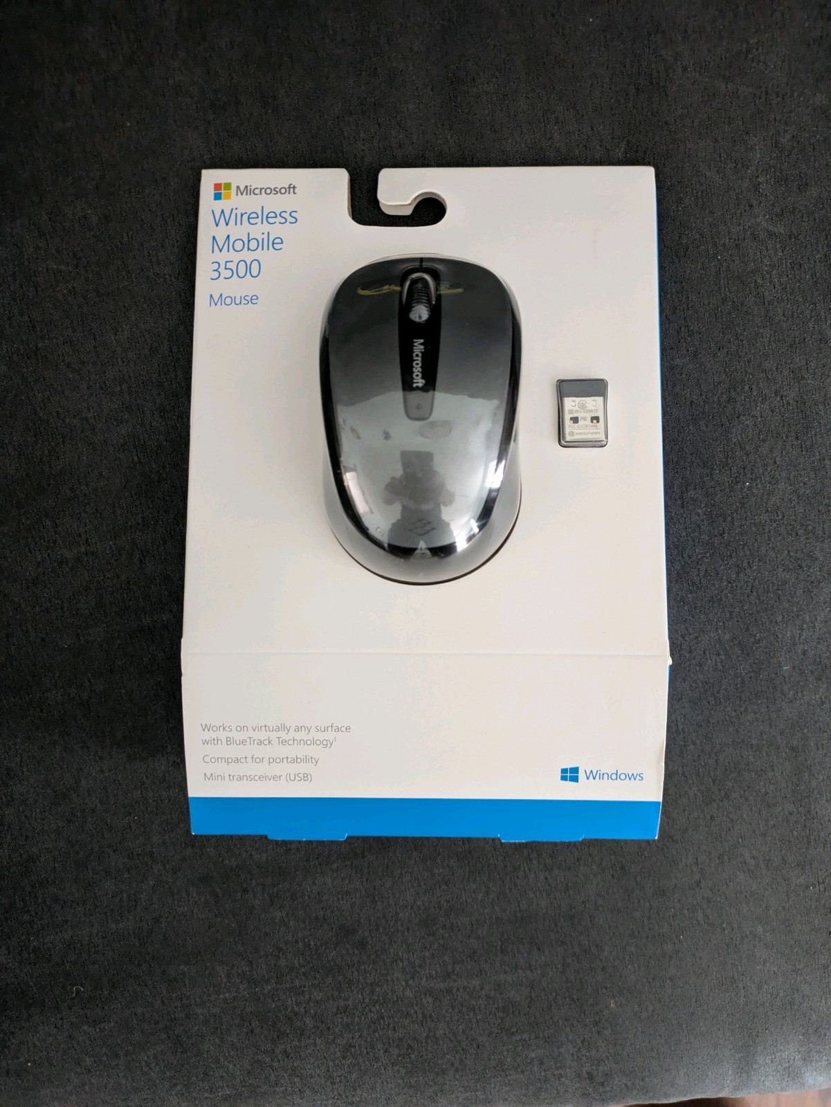 New Microsoft Wireless Mobile Mouse 3500 BlueTrack Technology USB GMF-00010