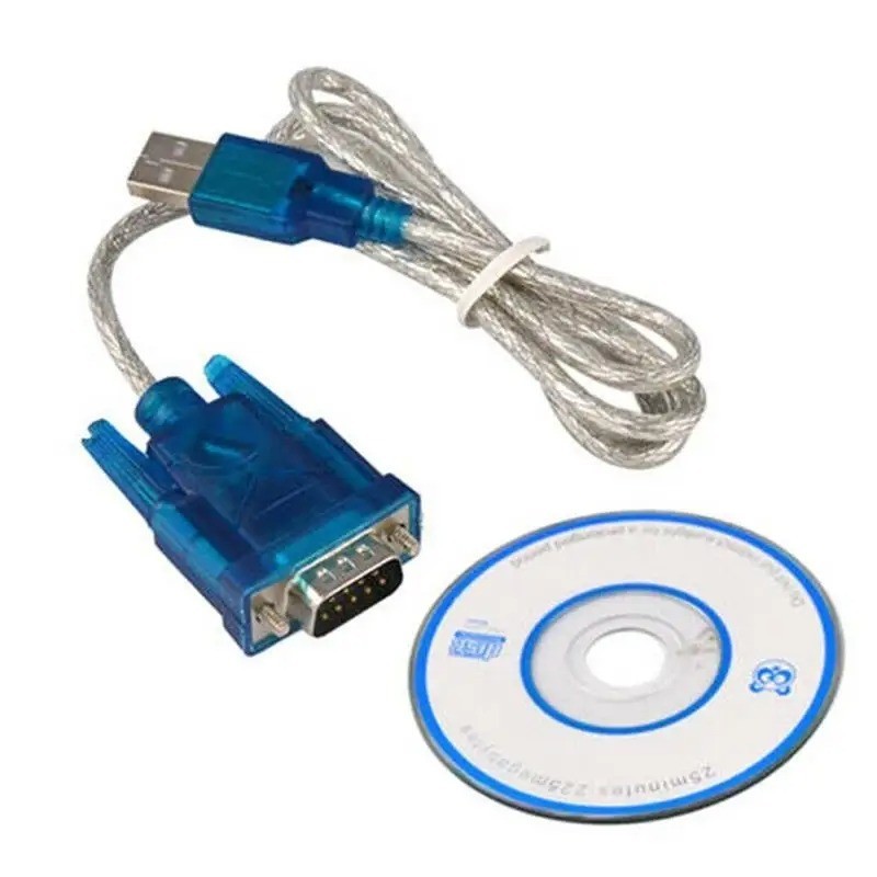 3Ft Translucent USB 2.0 to DB9 RS232 Serial Converter 9 Pin Adapter Cable PDA