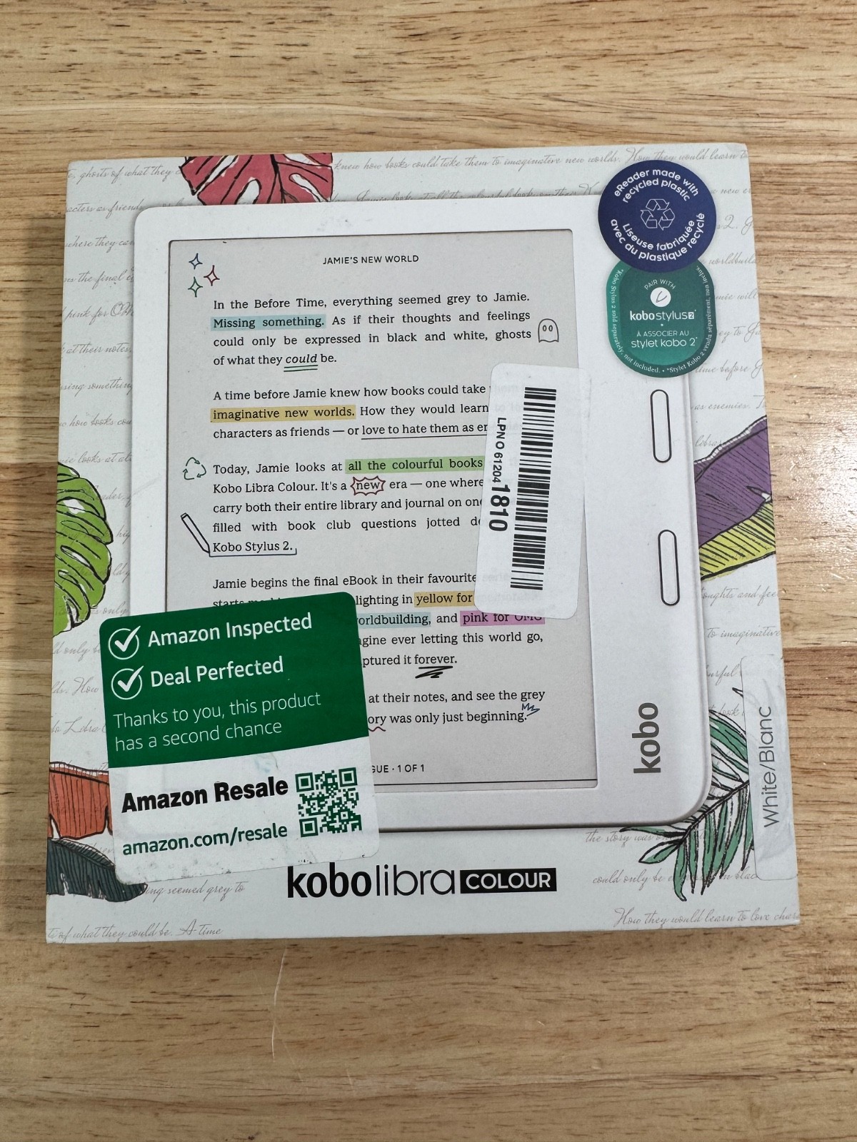 Kobo Libra Colour eReader 7" Glare-Free Colour E Ink - White (Open Box)