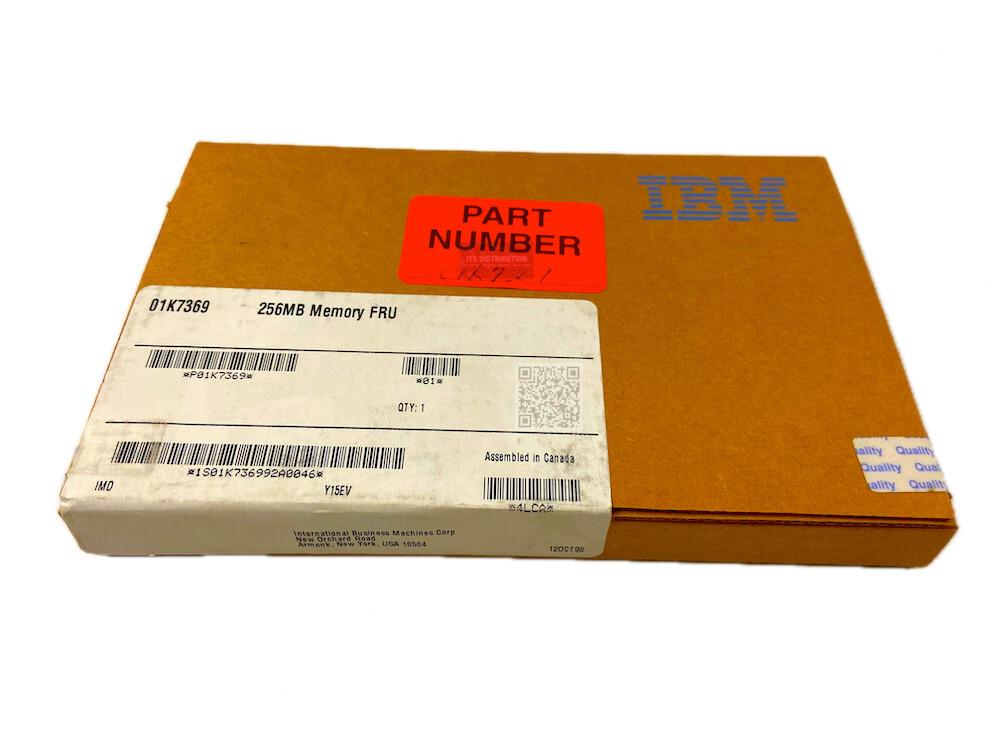 01K7369 I New Sealed IBM 256MB EDO DIMM Memory 1x256 MB ECC Unbuffered 01K8046
