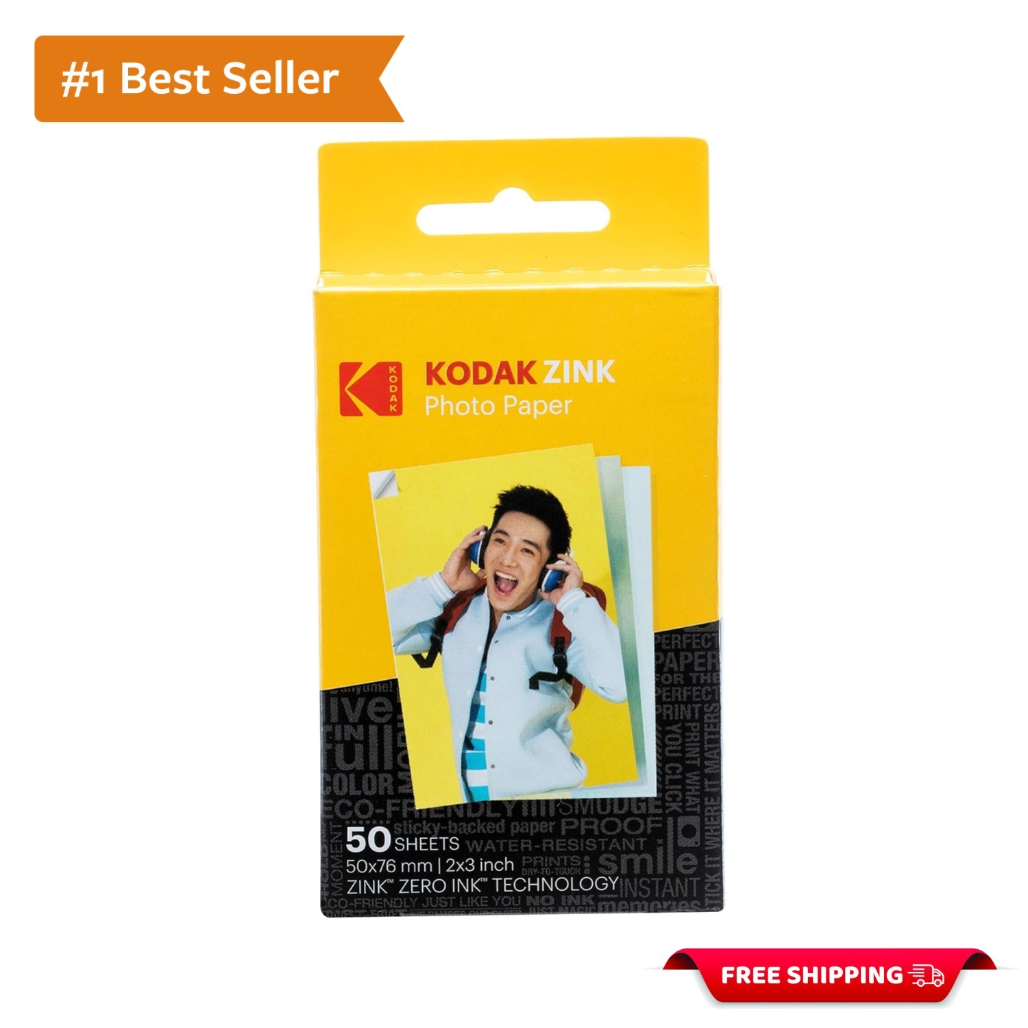 Vibrant 2''x3'' Zink Photo Paper - 50 Sheets for PRINTOMATIC with Glossy Finish