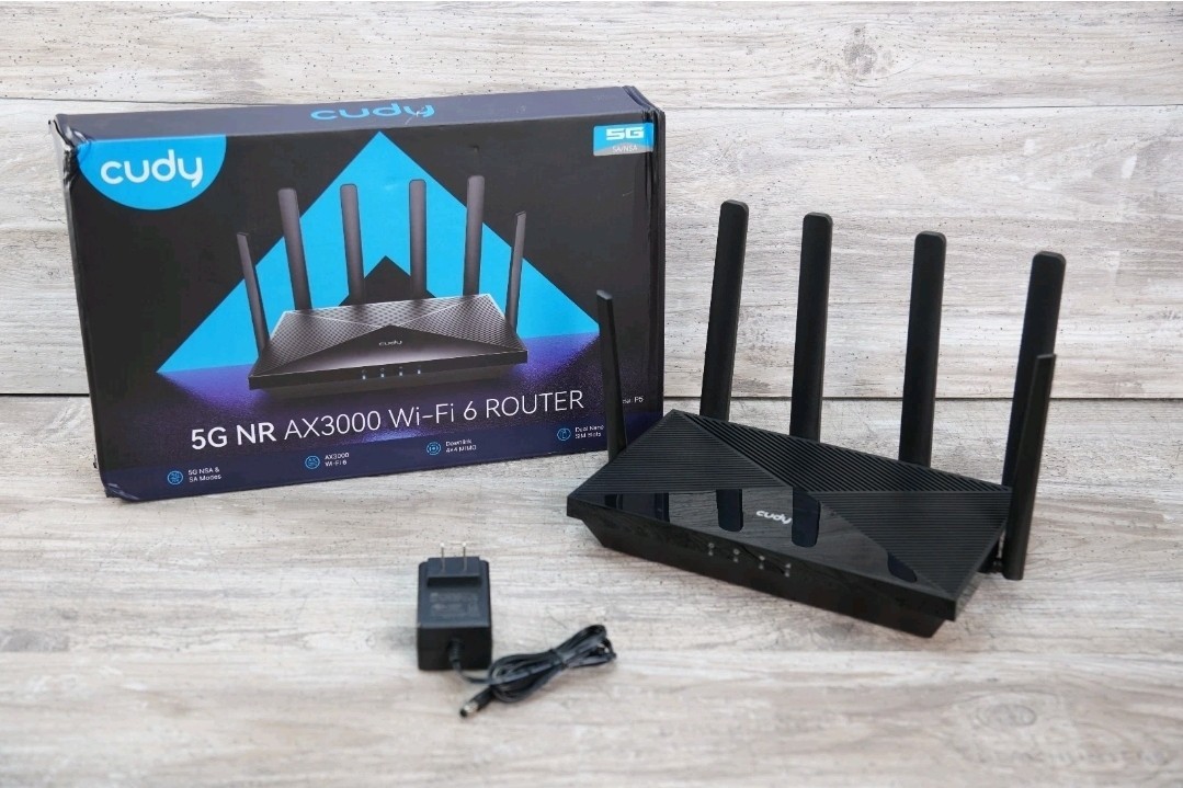 Cudy SA/NSA 5G NR AX3000 Wi-Fi 6 Router Model P5 Dual Nano SIM Slots