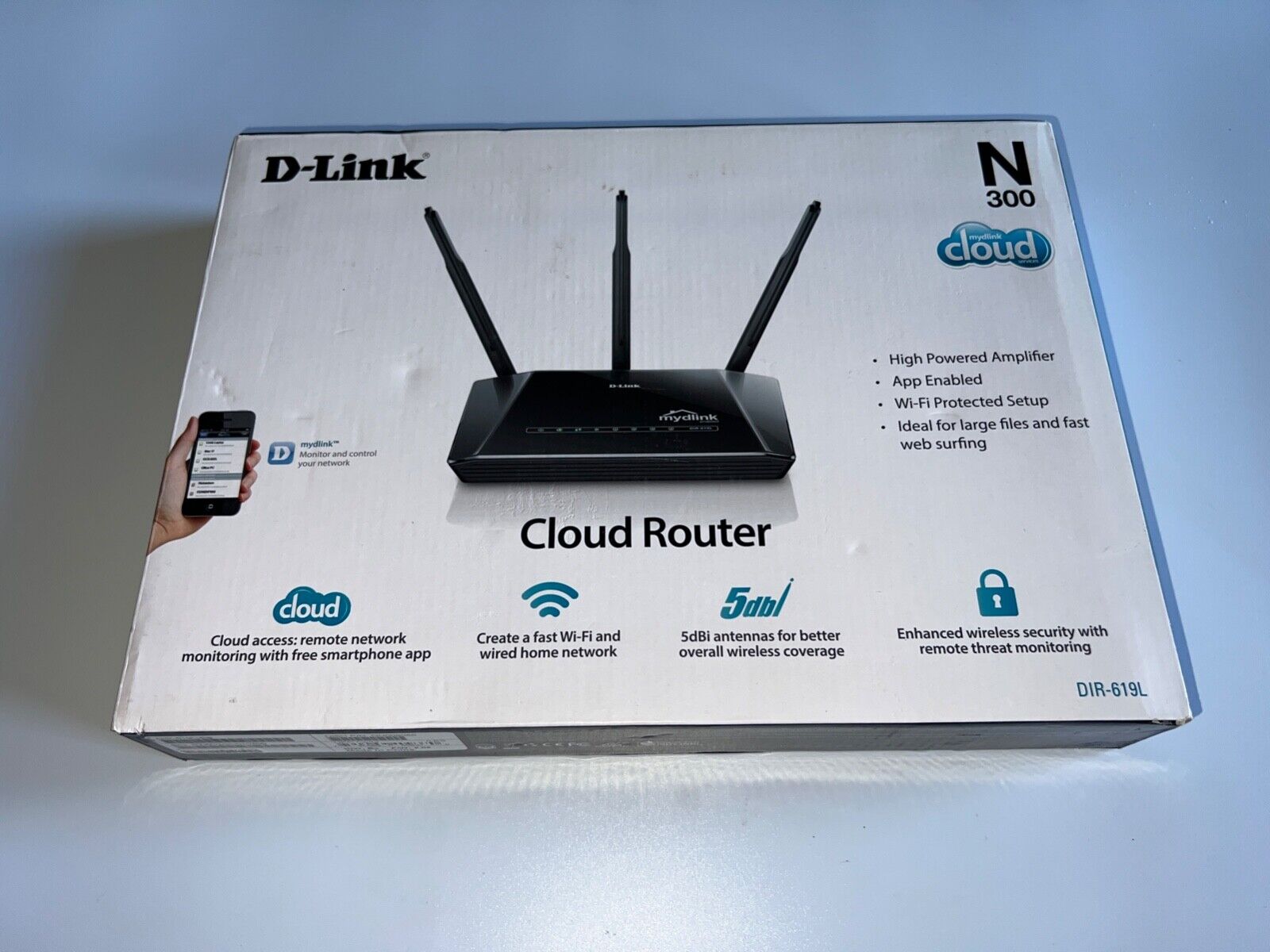 D-LINK Wireless N 300 Cloud, Wireless Router 4 Port WIFI New