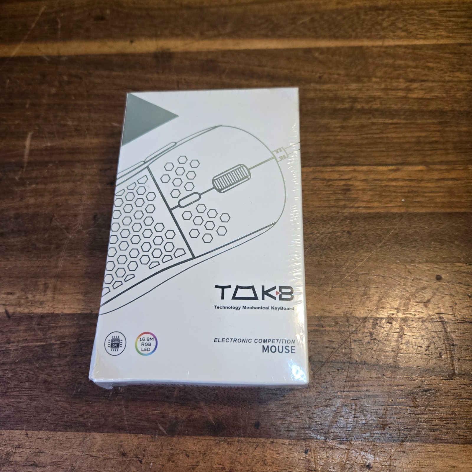 TMKB Falcon M1SE Ultralight Honeycomb White Gaming Mouse 16.8M RGB 12800 DPI