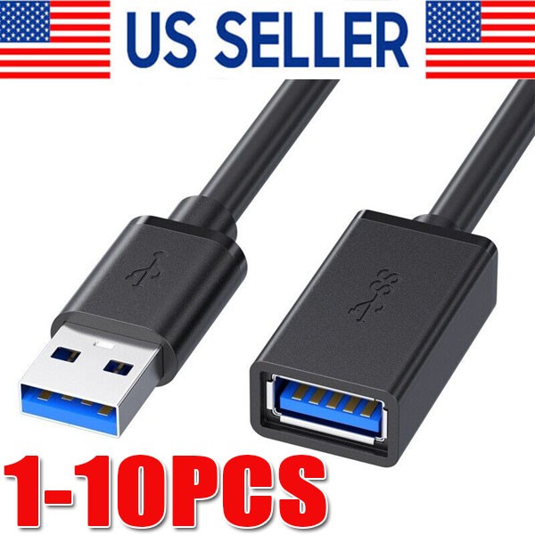 USB3.0 Extension Cable High Speed Extender Cord Adapter TypeA Male to Female LOT