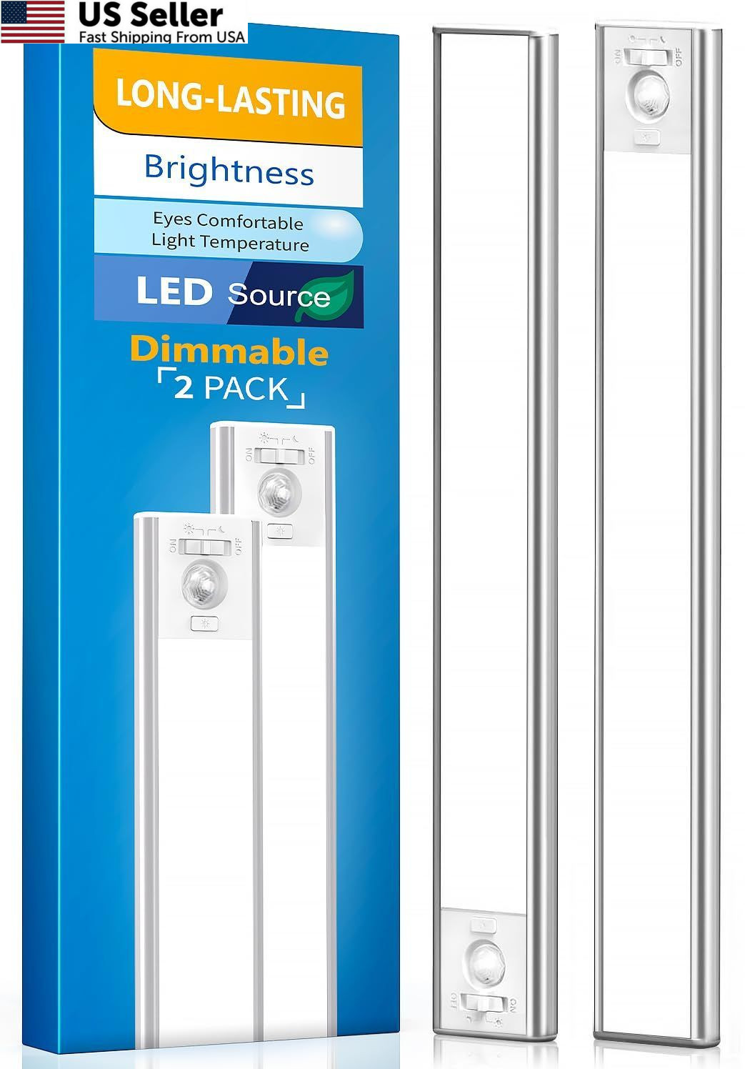 Under Cabinet Lighting, LED Motion Sensor Light Indoor, 8 inch, White