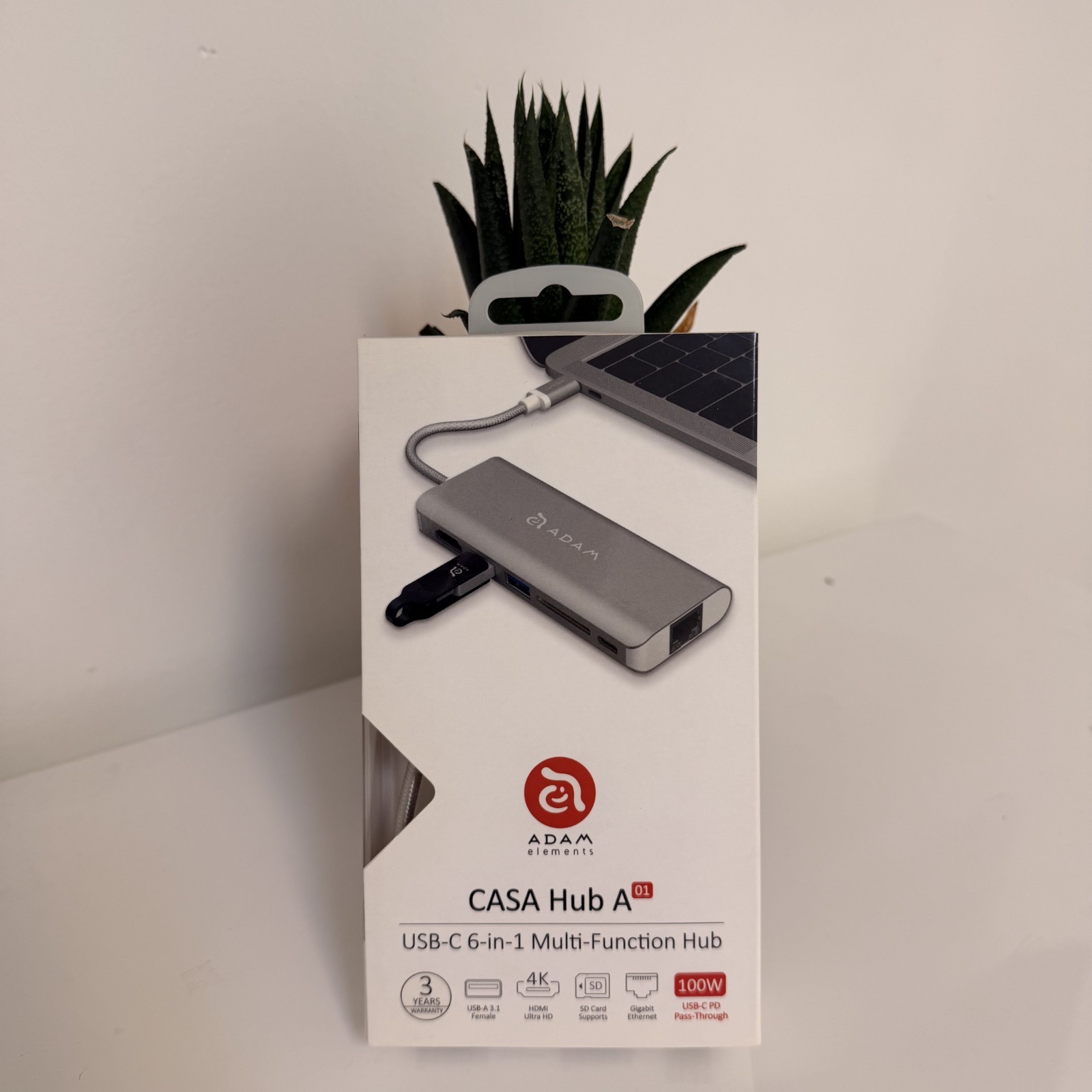 New ADAM elements CASA Hub A01 USB-C 6 in 1 Multifunction Hub Silver
