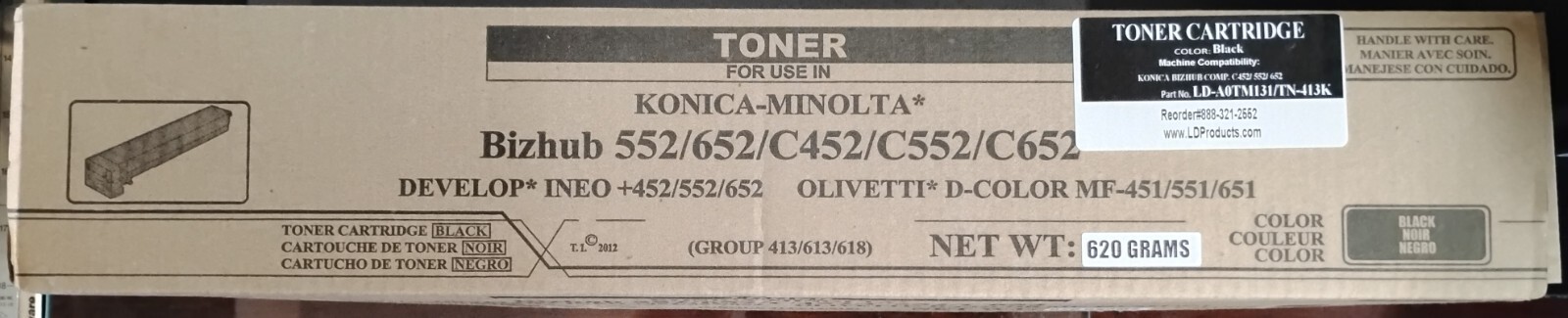 Konica Minolta TN512K Toner Cartridge - Black (A33K132). brand new