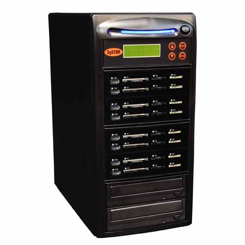 Systor 1:7 USB/SD/CF/MS Flash Memory Combo Card Copy CD DVD Duplicator 2 YR WRNT