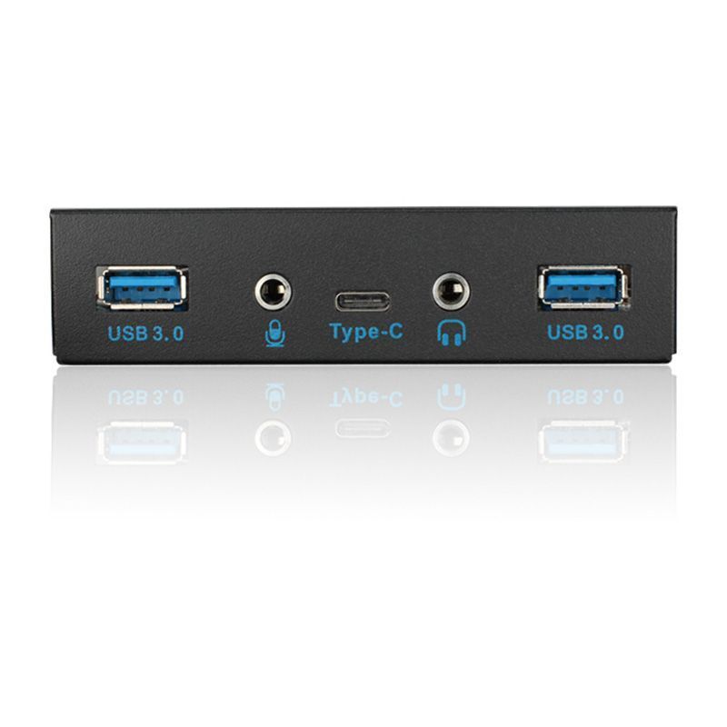 USB Port Hub Panel Durable Type C Audio Jack Mount Internal Desktop PC Case Part