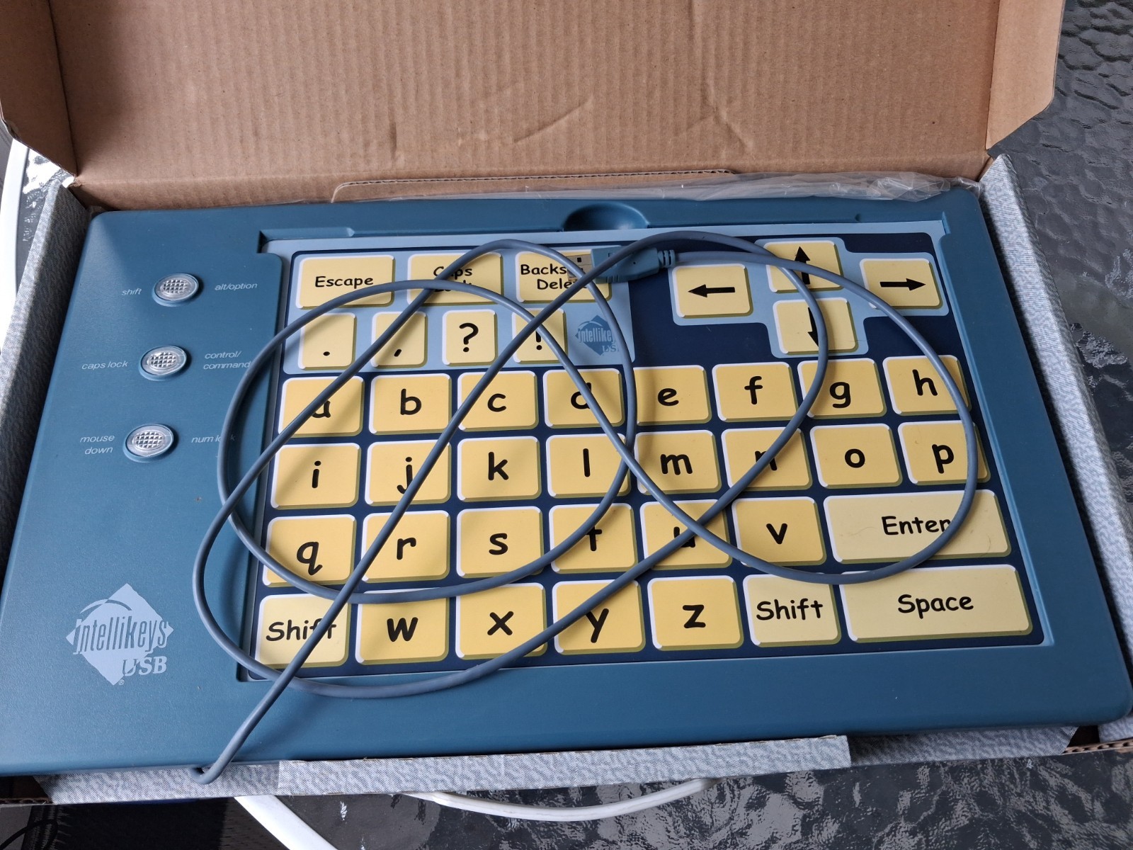 IntelliTools IntelliKeys USB Keyboard with 4 overlays and Installation CD