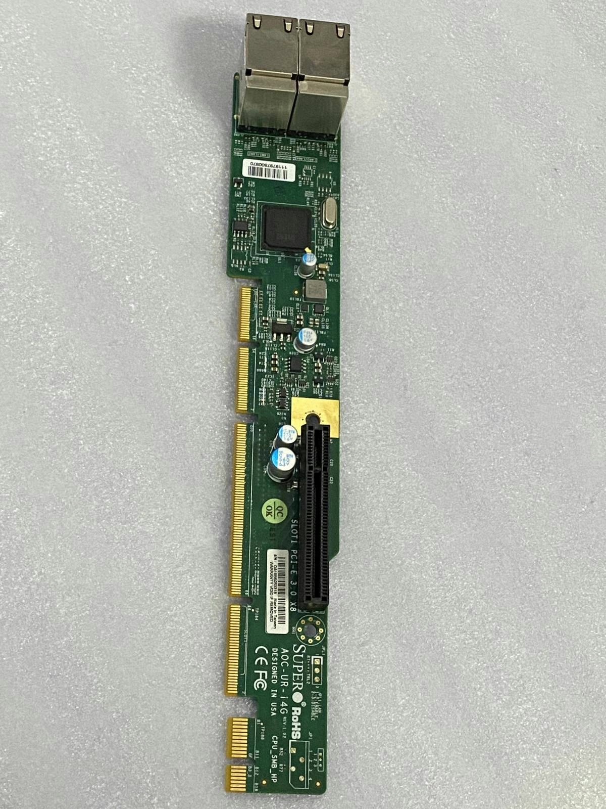 Supermicro AOC-UR-i4G Original 1U Riser Card Intel i350 Quad RJ45 Gigabit LAN