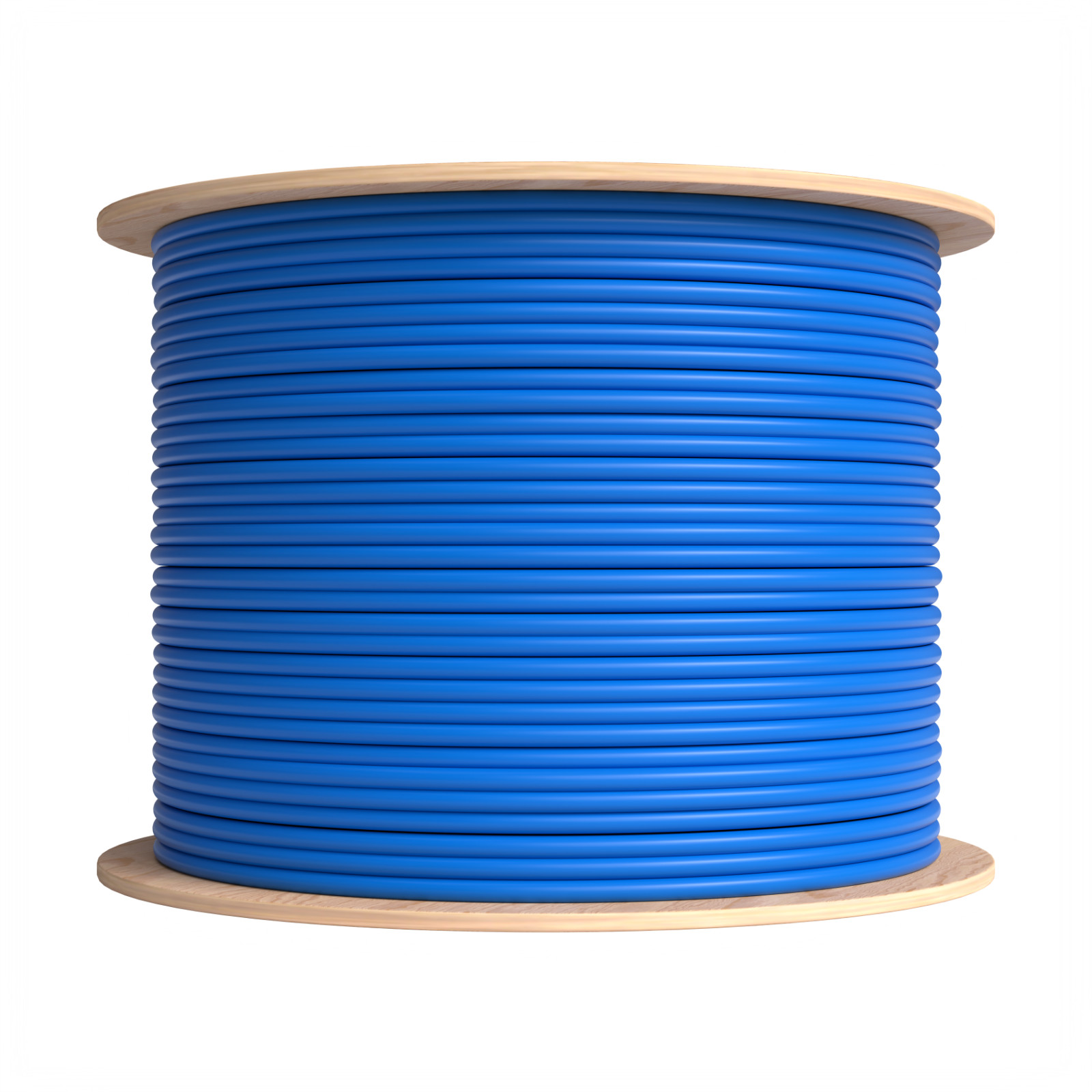 1000ft CAT6A Blue Ethernet Cable Solid Bare Copper 23AWG 10Gbps High-Speed Wire