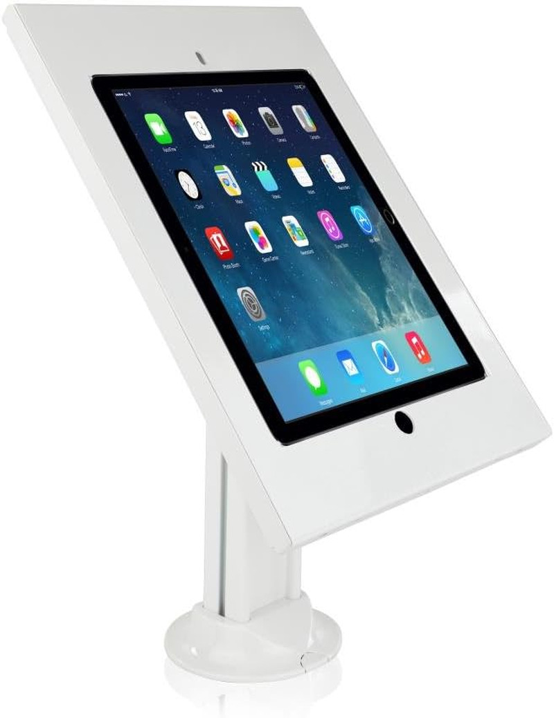 Anti-Theft Tablet Security Stand Kiosk - Aluminum Metal Countertop Desktop Desk