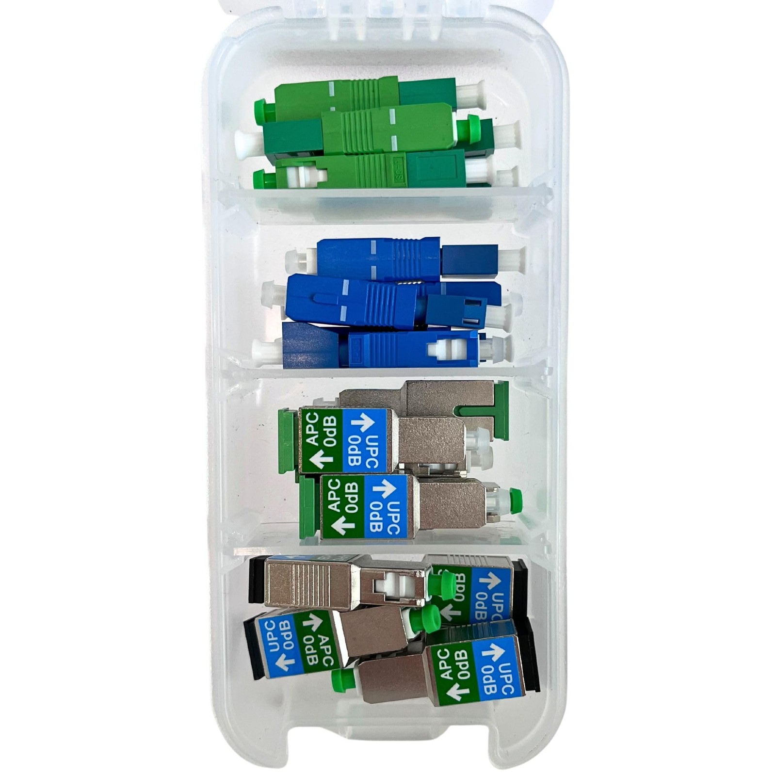 Bulkhead Fiber Optic Adapter Kit - 4 Piece SC/UPC, SC/APC & LC to SC Connecto...