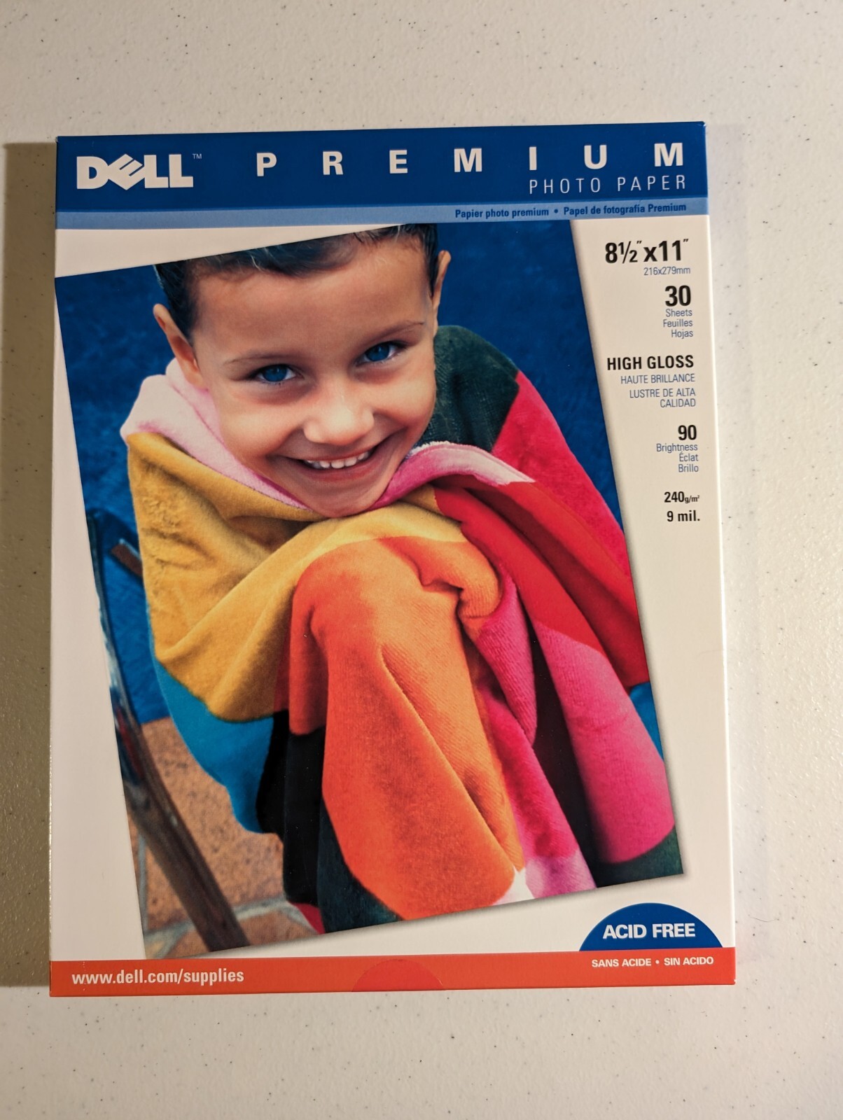 2 PACKS OF DELL PREMIUM PHOTO PAPER 8 1/2 X 11" (60 SHEETS TOTAL)