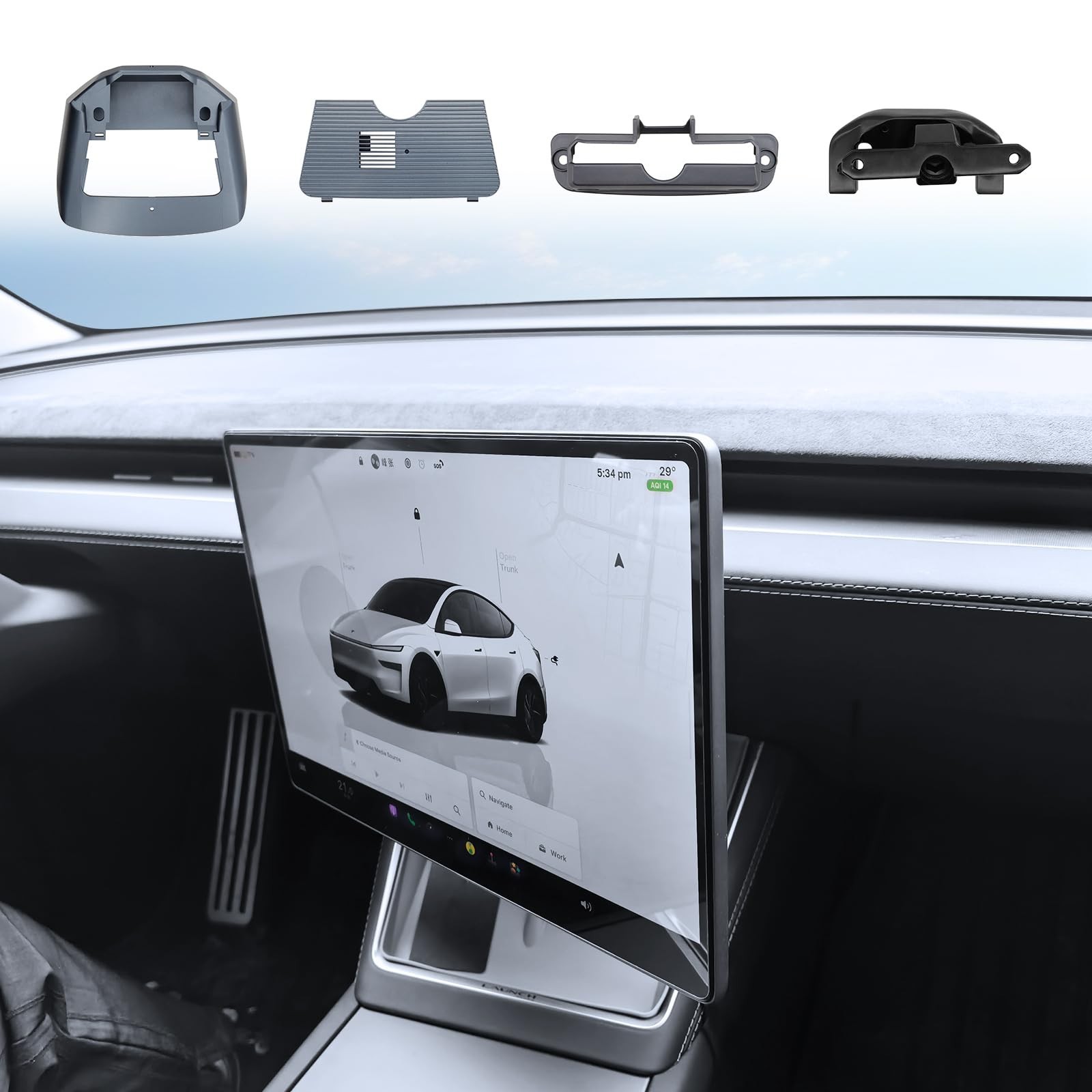Screen Swivel Mount for Tesla Model Y Juniper 2025, 4 Way Rotation Adjustment...