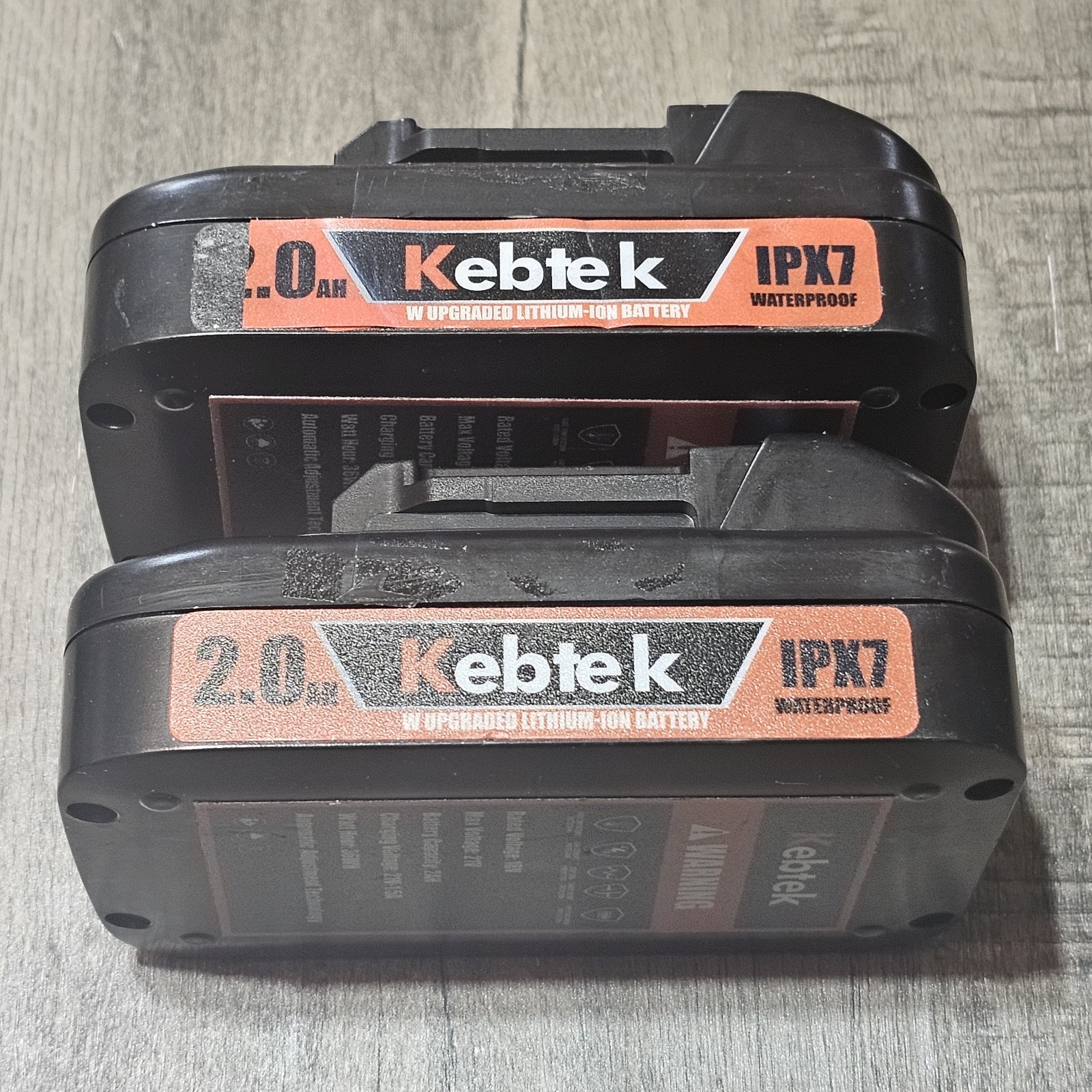 2 Pack Kebtek 21V Max 36Wh Lithium Ion Replacment Battery IPX7 Waterproof 💧
