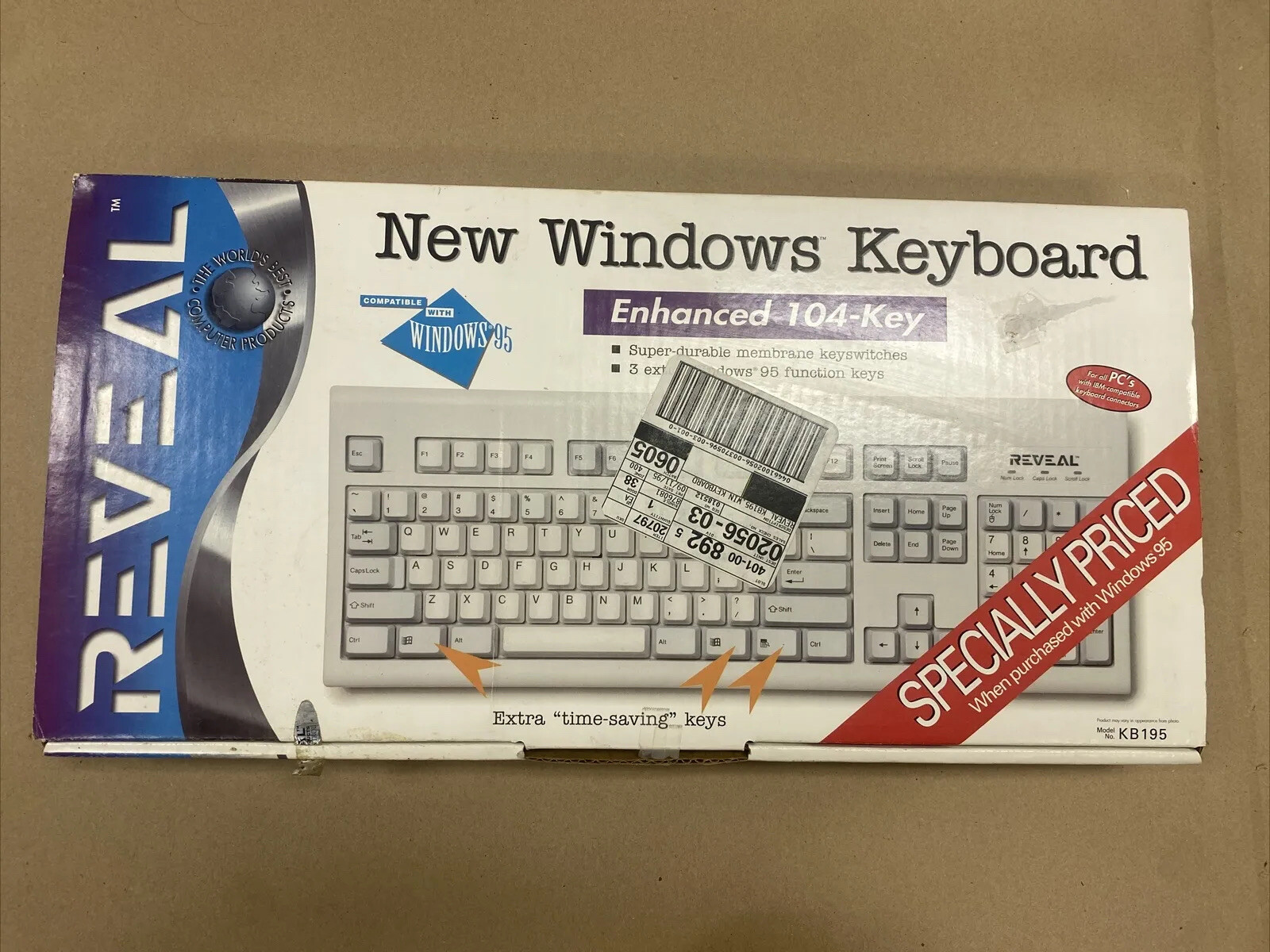 New Windows Keyboard Enhanced 104-Key, In Box -Opened 