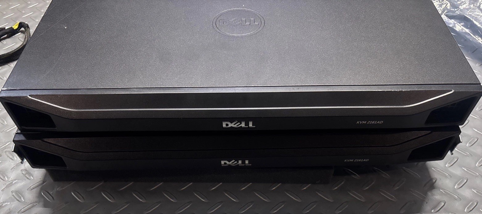 Lot of 2 Dell PowerEdge 2161AD 16 Port Keyboard/Video/Switch IP Console