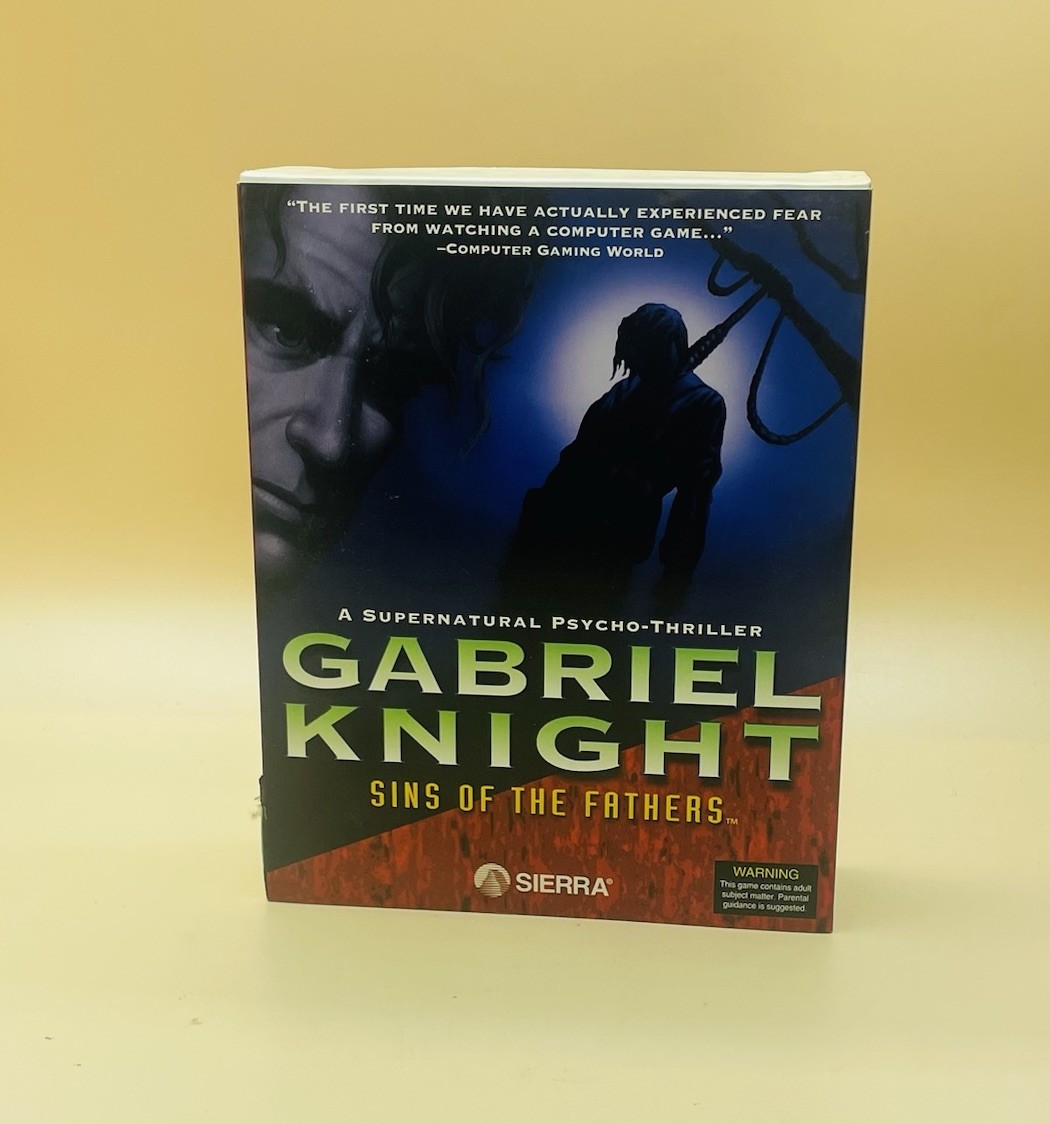 Gabriel Knight Sins of the Fathers PC Big Box MS DOS 3.5 Floppy Incomplete