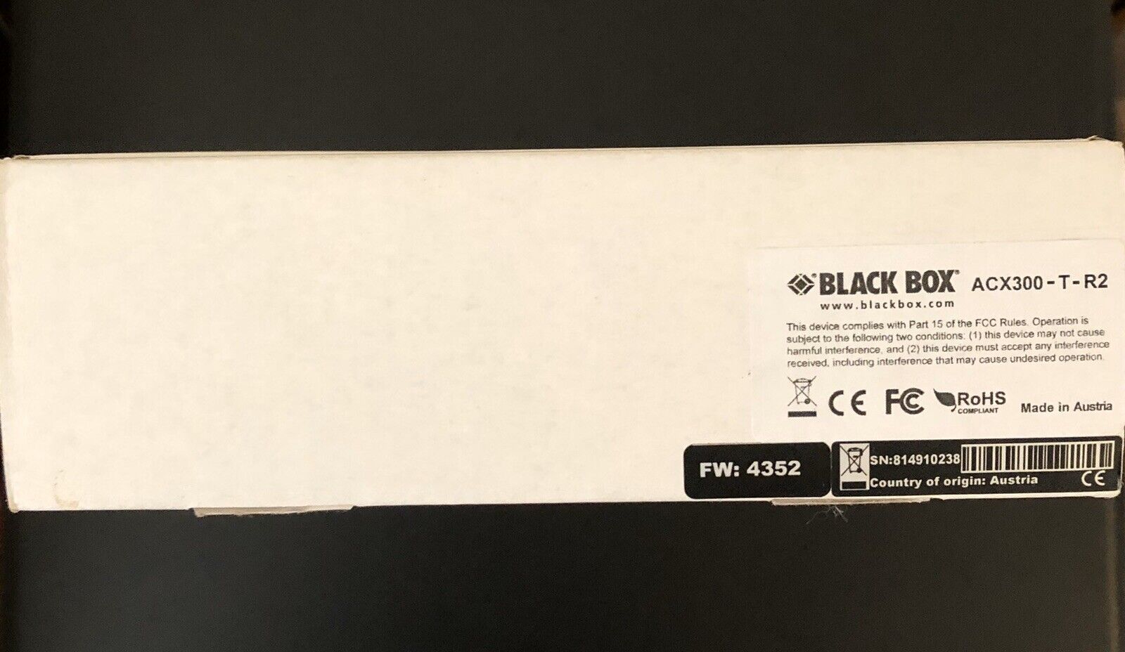NEW Black Box ACX300-T-R2
