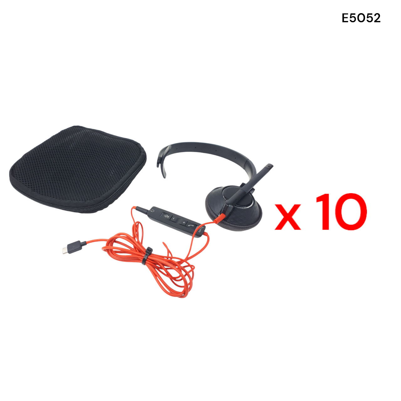 Plantronics C5210T Mono Headset W/ Detachable C5210 USB-C W/Bag Lot of 10 E5052