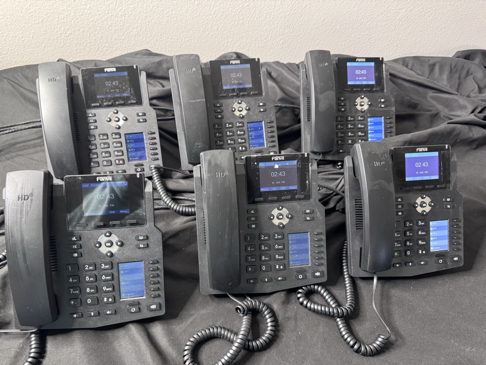 Lot Of 6 Fanvil X4U Enterprise IP Phones