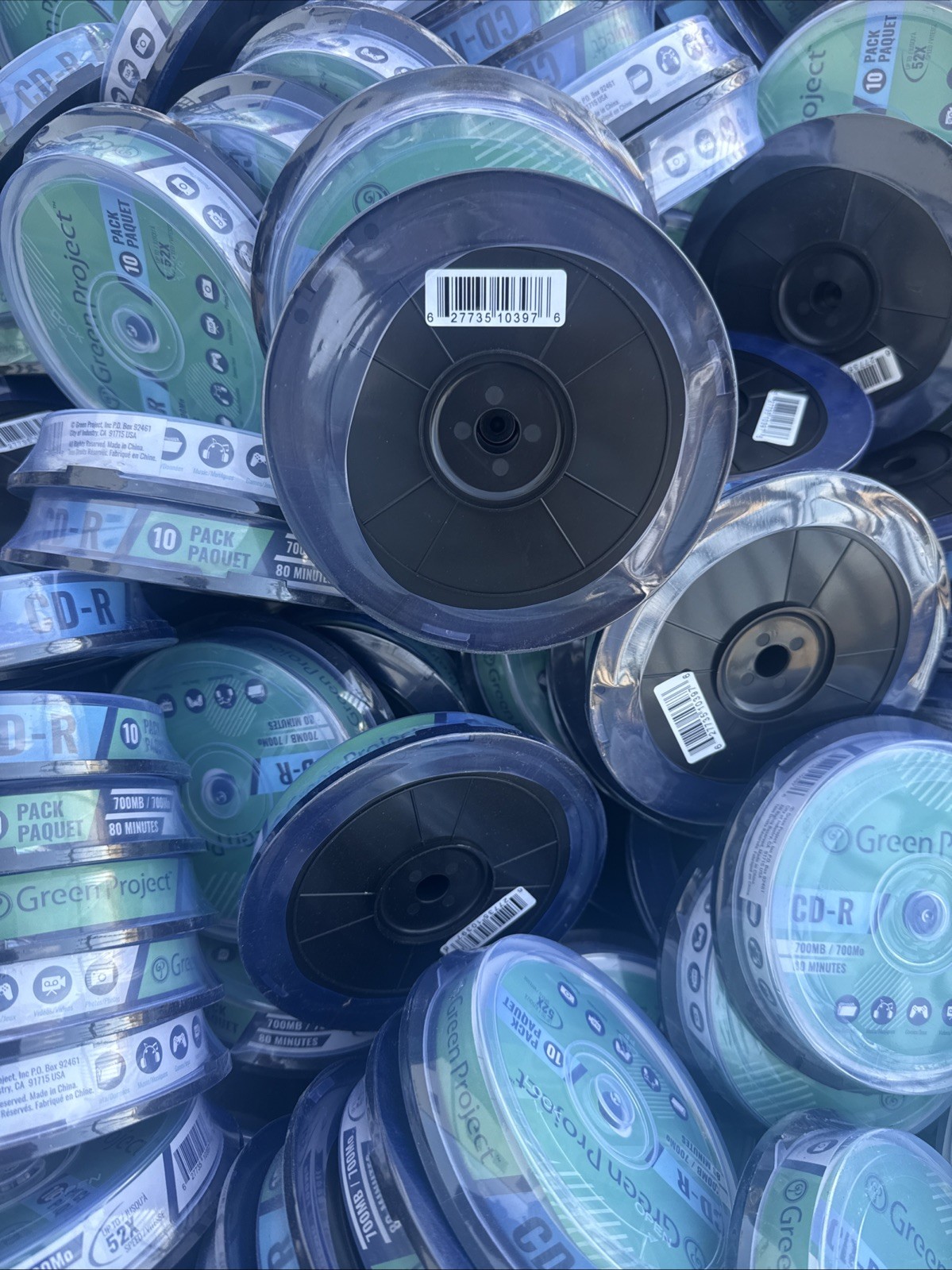 100 Pack  CD-R CDR 52X 700MB 80Min Economy Logo Blank Recordable Media Disc