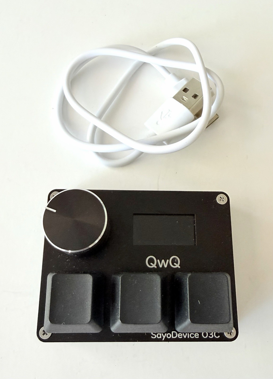 SayoDevice O3C 3-Key OSU Gaming Keypad Knob OLED RGB USB-C Open Box