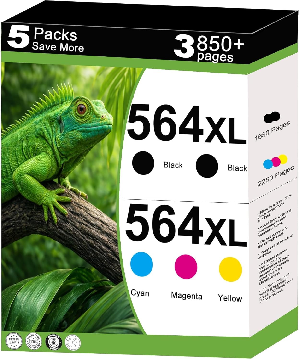 564XL 564 XL Ink Cartridges Combo Pack Replacement for hp564xl Fit for 7520 6520