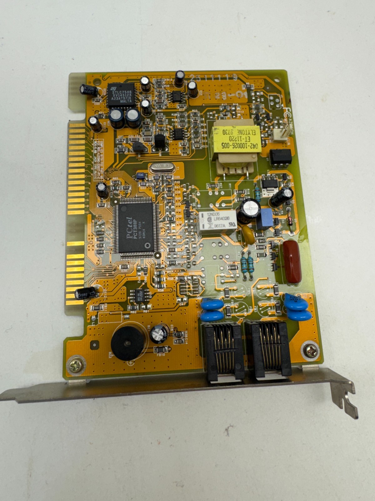 Vintage Aztech 56K PCI Voice Fax Modem PCTel PCT388P Dual RJ11 - untested