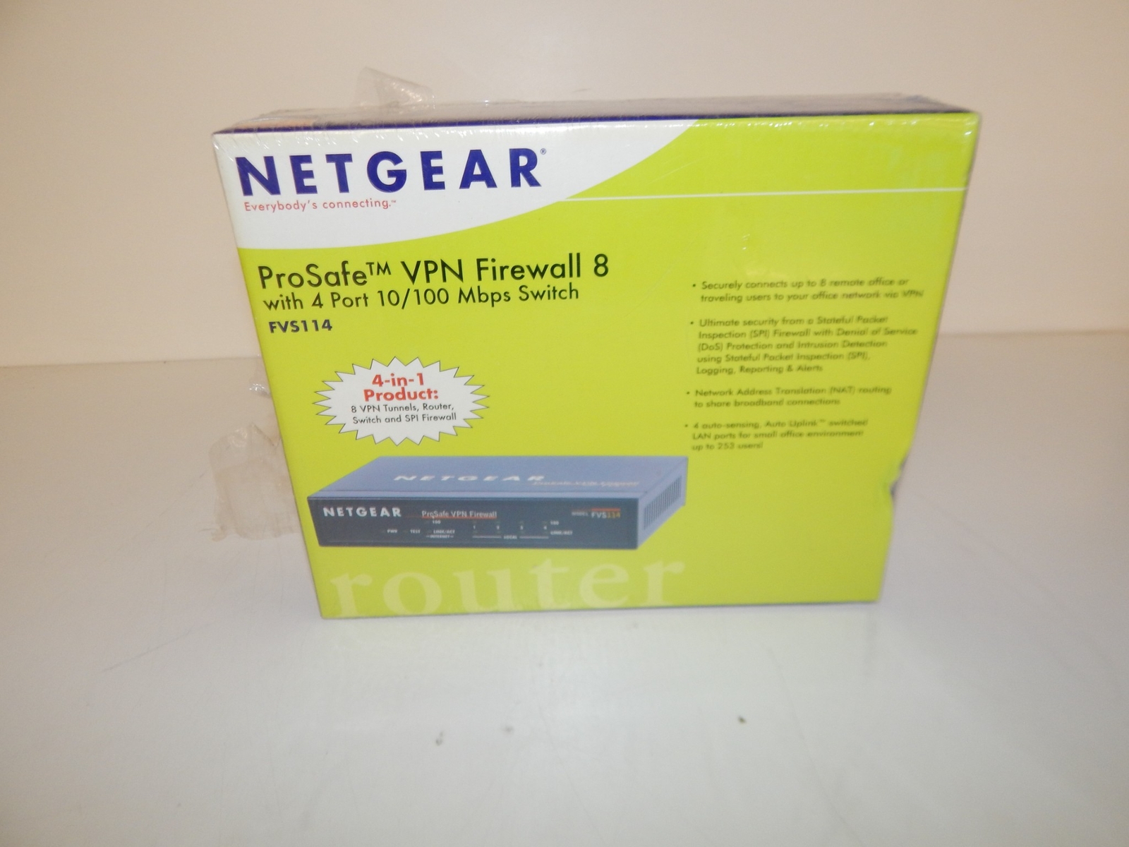 ^^ Netgear ProSafe VPN Firewall 8 Model FVS114 Router - New (TOL65)