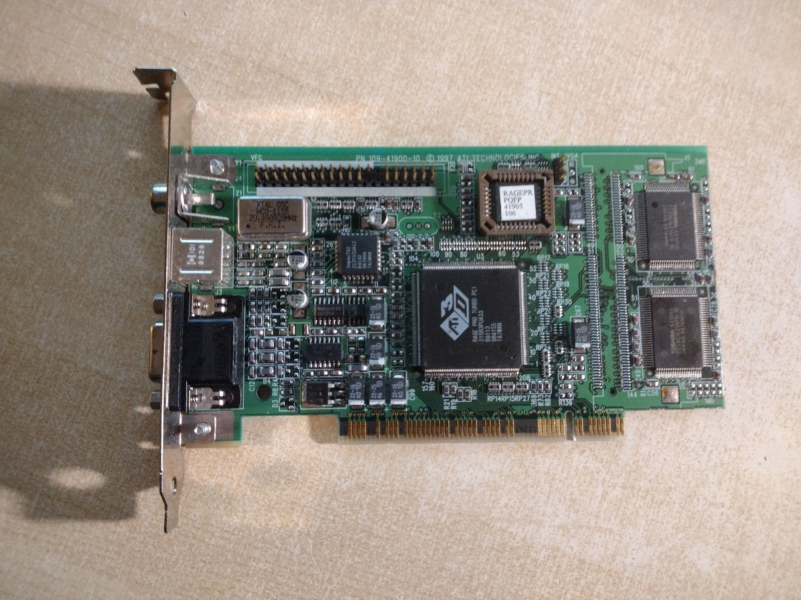 Vintage ATI 109-41900-00 Rage Pro Turbo 8Mb PCI Video Graphic Adapter TV S-Video