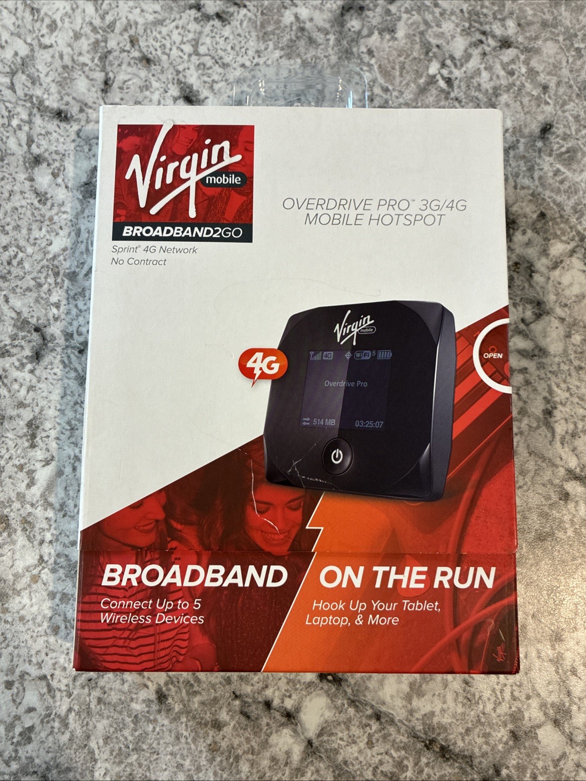 Virgin Mobile - Overdrive Pro 3G/4G  Mobile Hotspot, New & Sealed
