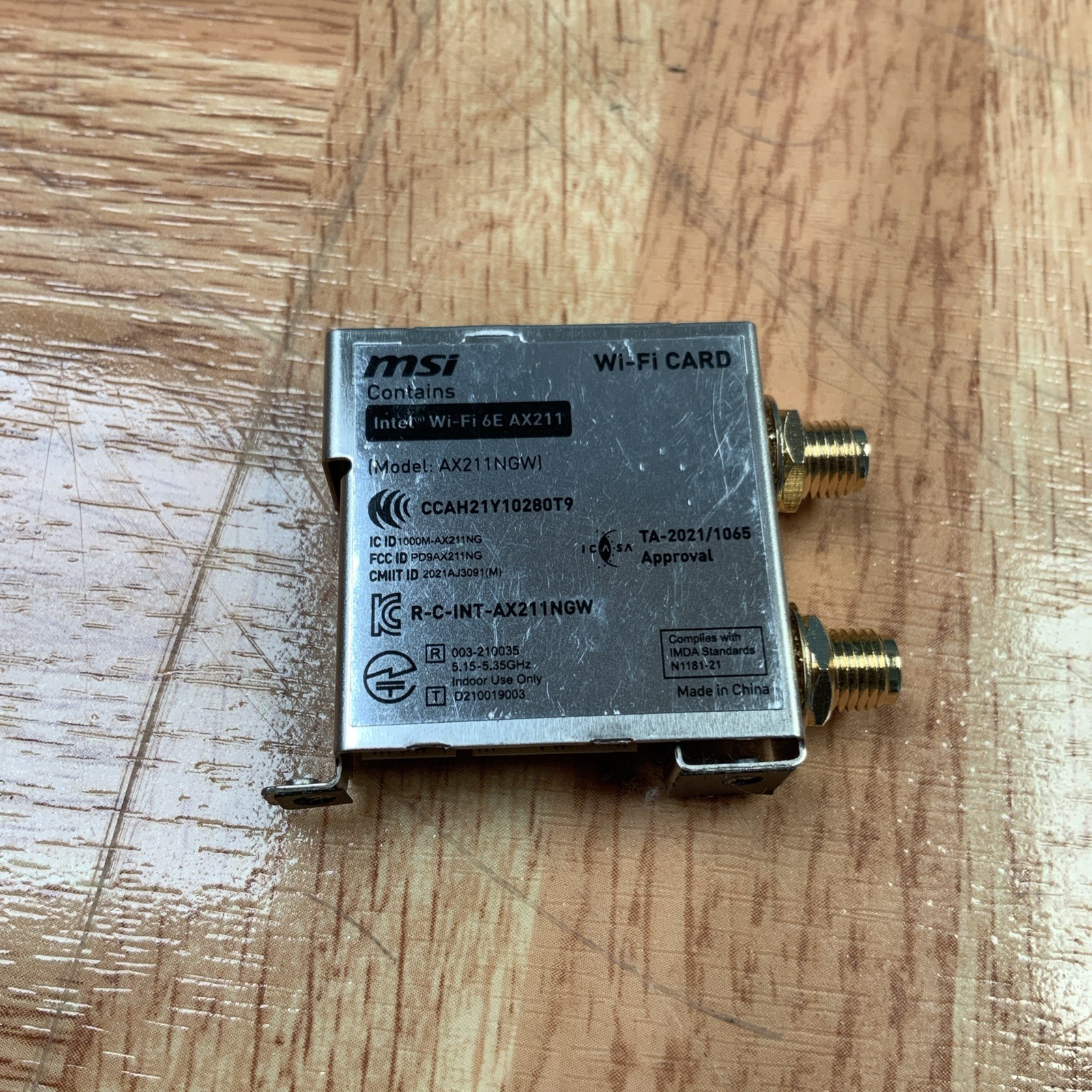 MSI Intel AX211NGW WiFI6E AX211 WIFI-GO Wireless Bluetooth Module Bluetooth Card