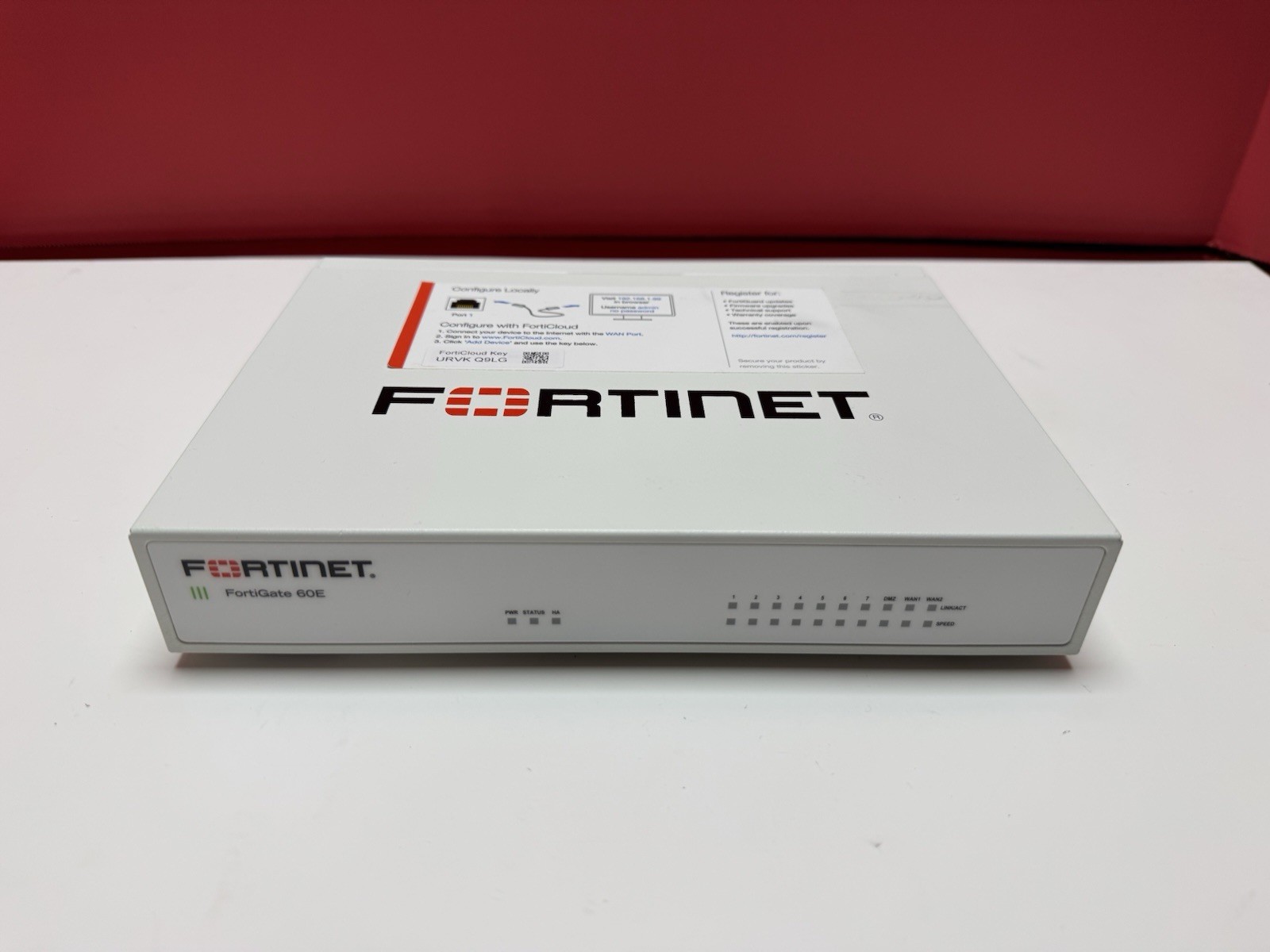 Fortinet FortiGate 60E POE Network Security Firewall With Power Adapter