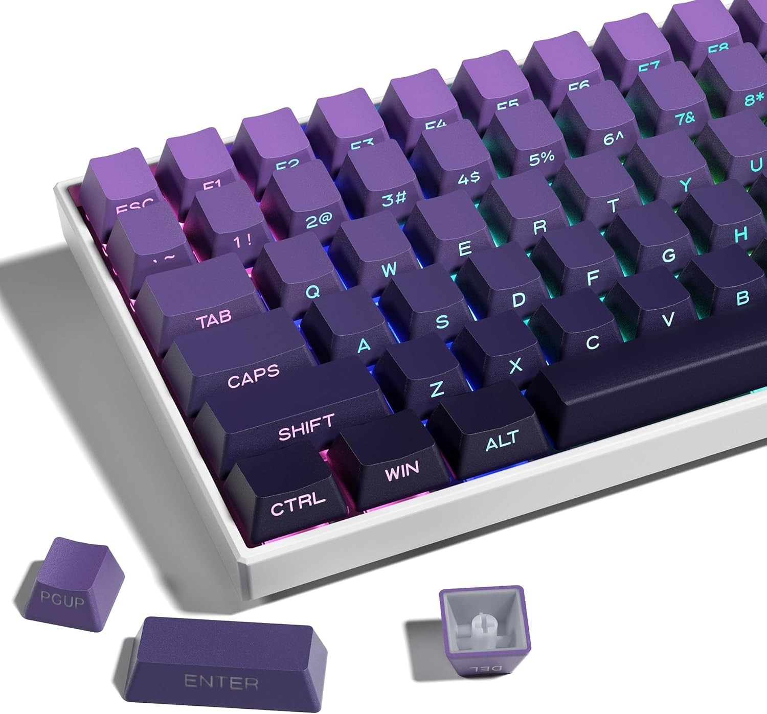 XVX Side Print Keycaps Shine Through Double Shot PBT Keycaps Custom 115 Key Set
