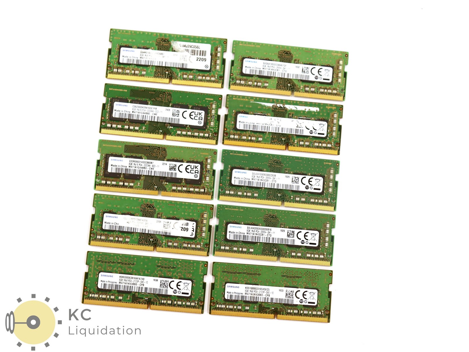 Samsung Lot (10x8GB) DDR4 PC4-3200AA / PC4-2666V / PC4-2133P SODIMM Memory RAM