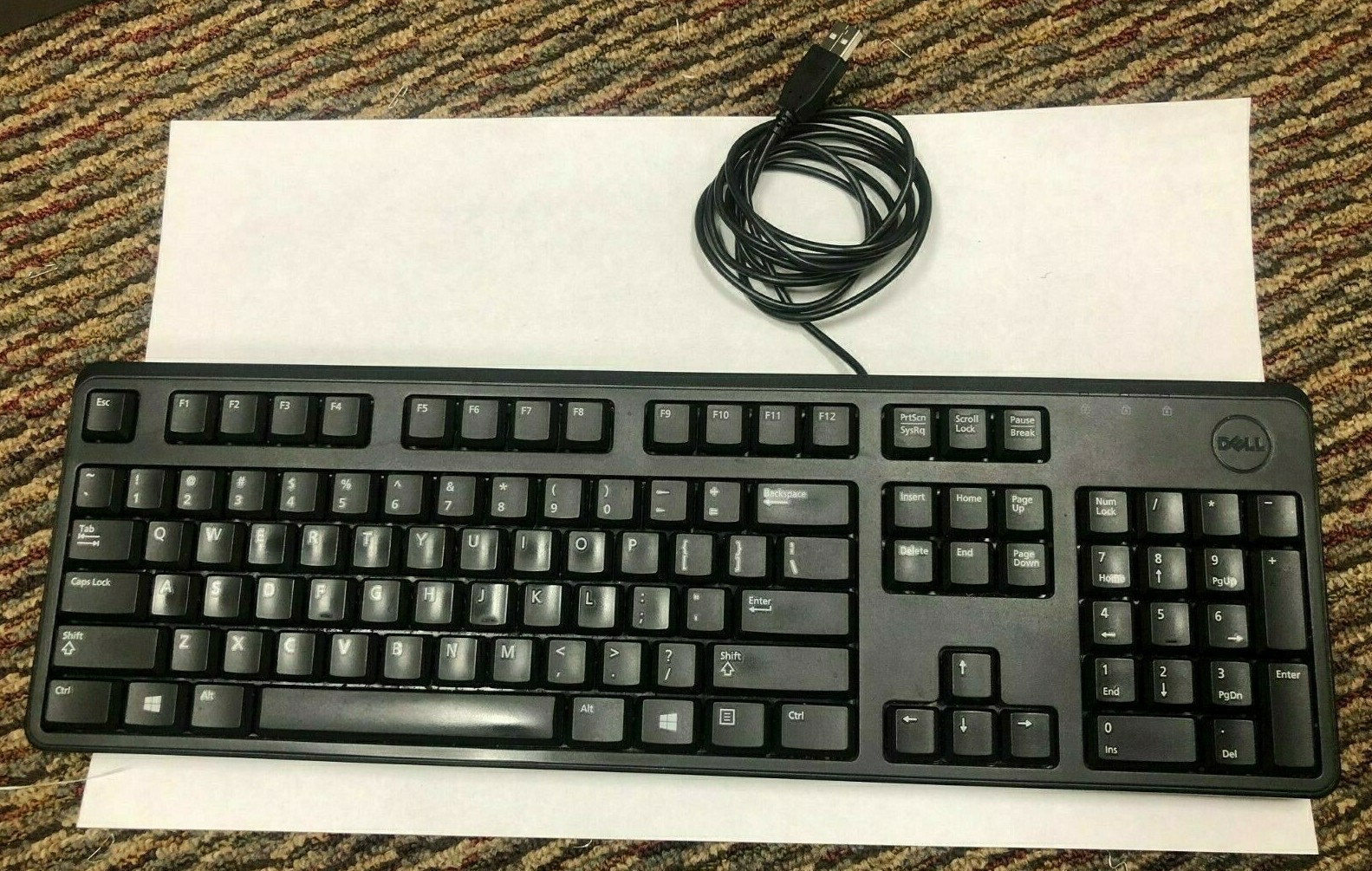 1x 99.9999% life left Dell KB212-B USB Wired Standard Quiet Key Desktop Keyboard