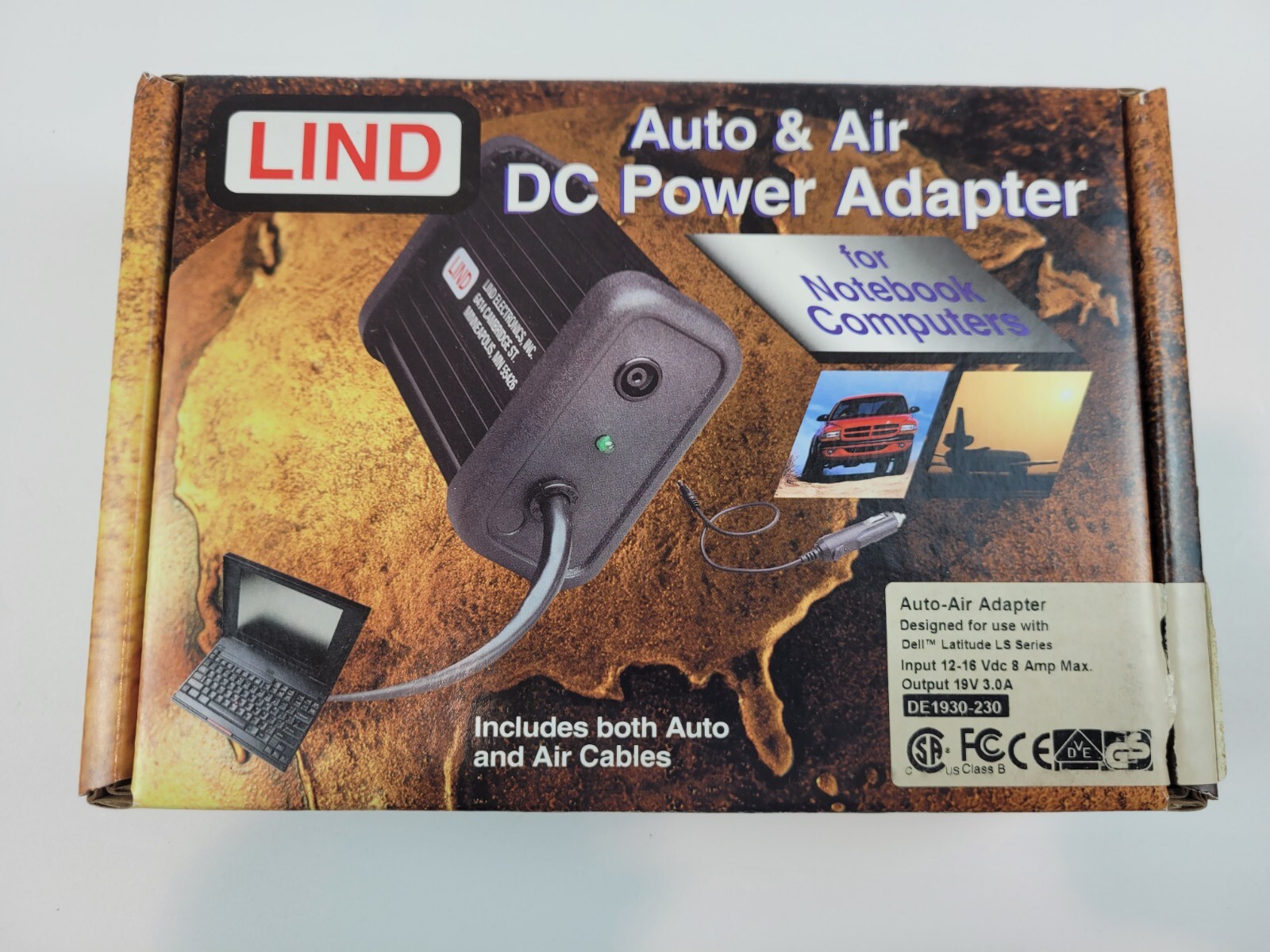 Lind Auto & Air DC Power Adapter DE1930-230 Designed for Dell Latitude LS Series