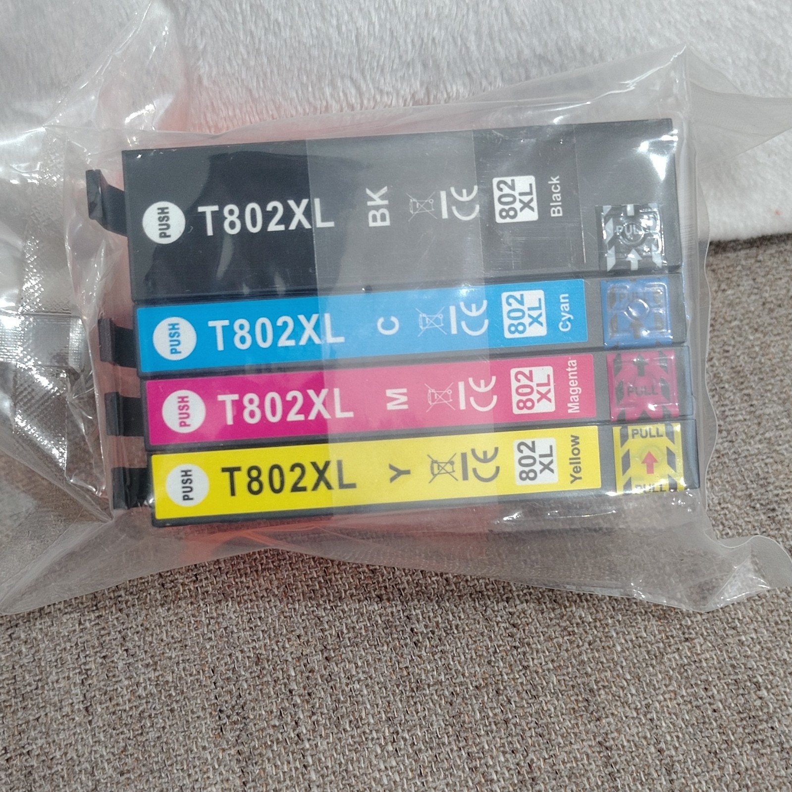 Compatible T802XL 802XL Ink Cartridges For Epson Set BK C M Y Inkjet
