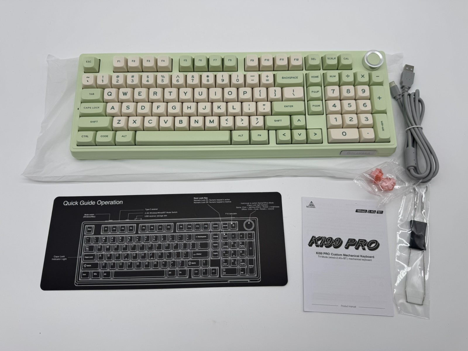 SOLAKAKA KI99 Pro 96% Wireless Mechanical Keyboard Tri-Mode Hot-Swappable RGB
