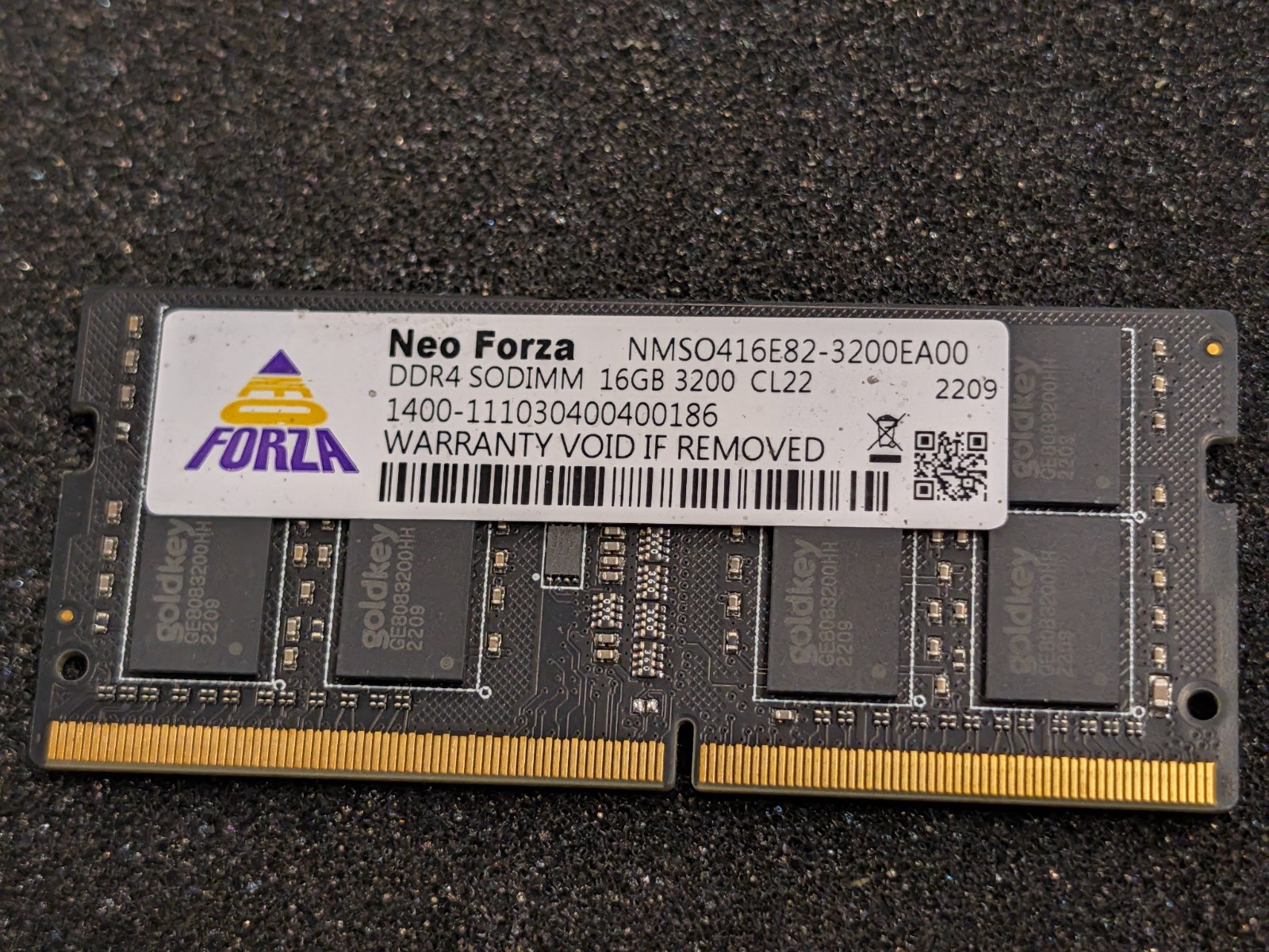 Neo Forza 16GB DDR4 3200MHz SODIMM Laptop RAM Memory Module NMSO416E82-3200EA00
