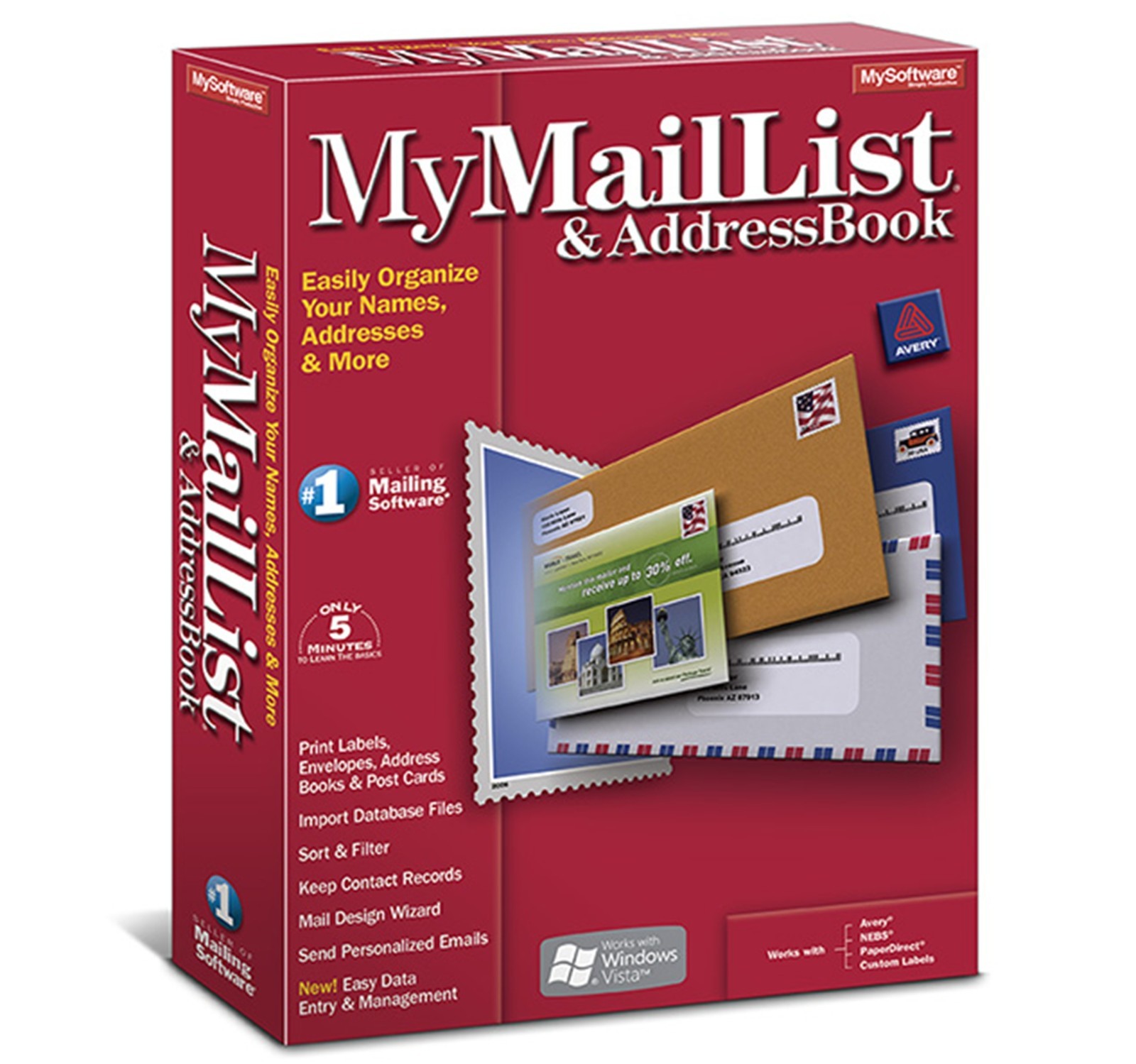 Avanquest MyMailList & Address Book Version 8 Windows, See Description