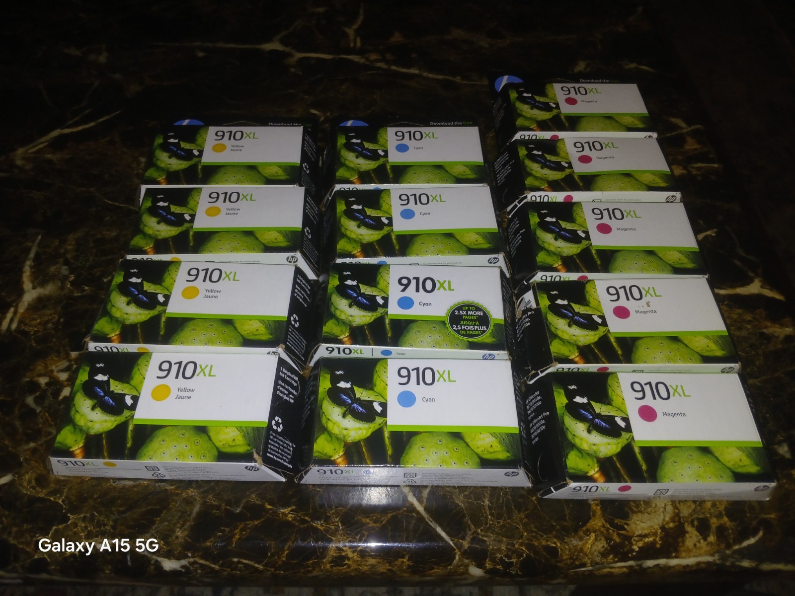 LOT OF 13 GENUINE 910XLCOLOR INK OFFICEJET PRO 8020  CARTRIDGES NEW 