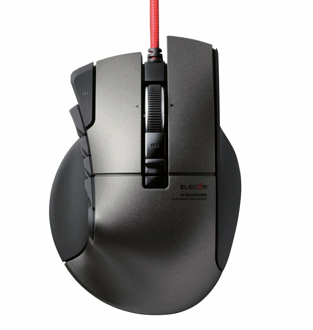 ELECOM gaming mouse DUX wired 14-button 3500dpi hardware macro correspo JAPAN