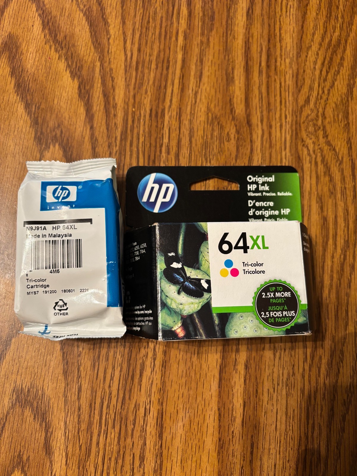 2 New HP 65XL  Tri CoIor Ink High Yield Genuine Orig Sealed  2021 Exp