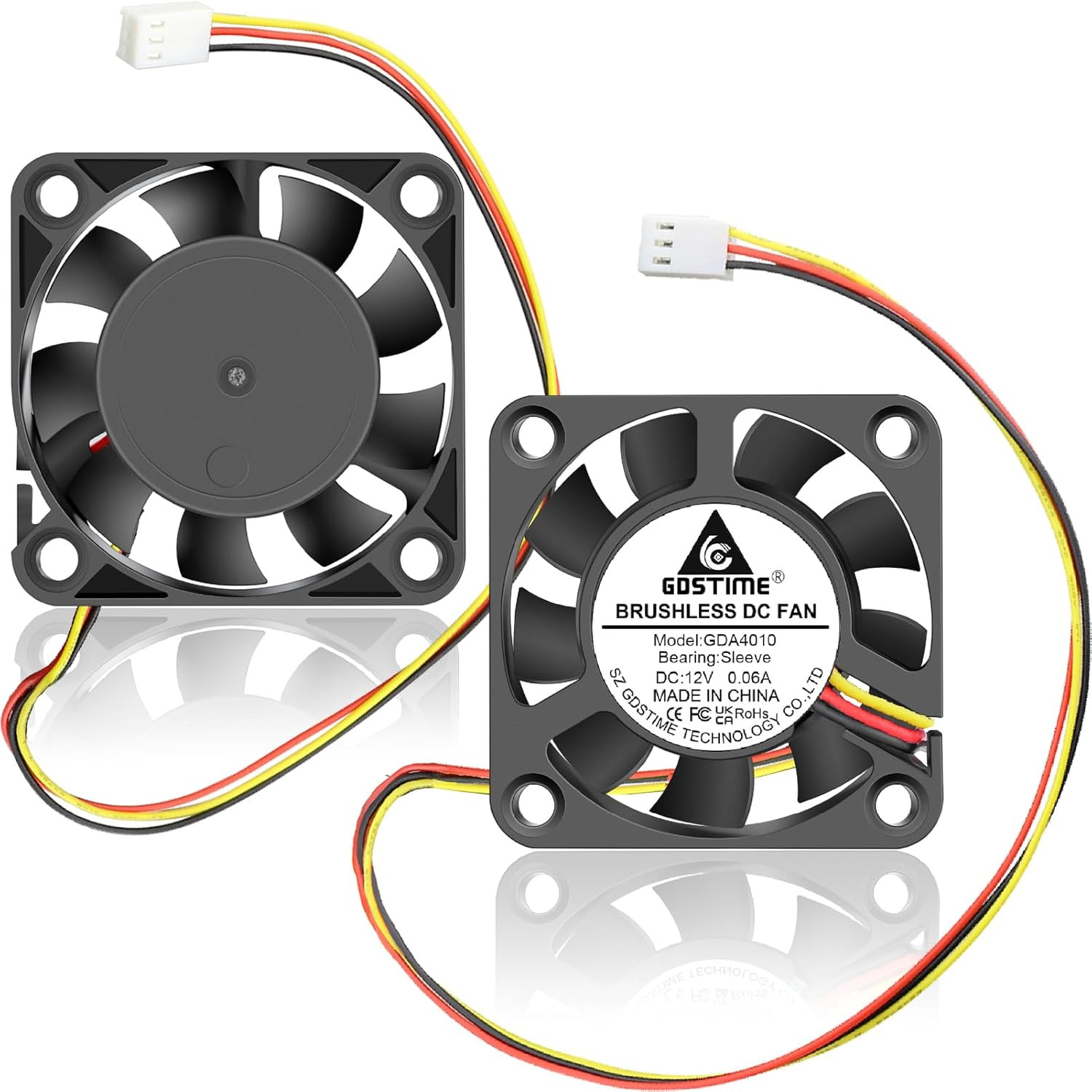 GDSTIME 40Mm Fan 3-Pin 12V 40X40X10Mm Mini Computer Case PC CPU Fans 2-Pack |